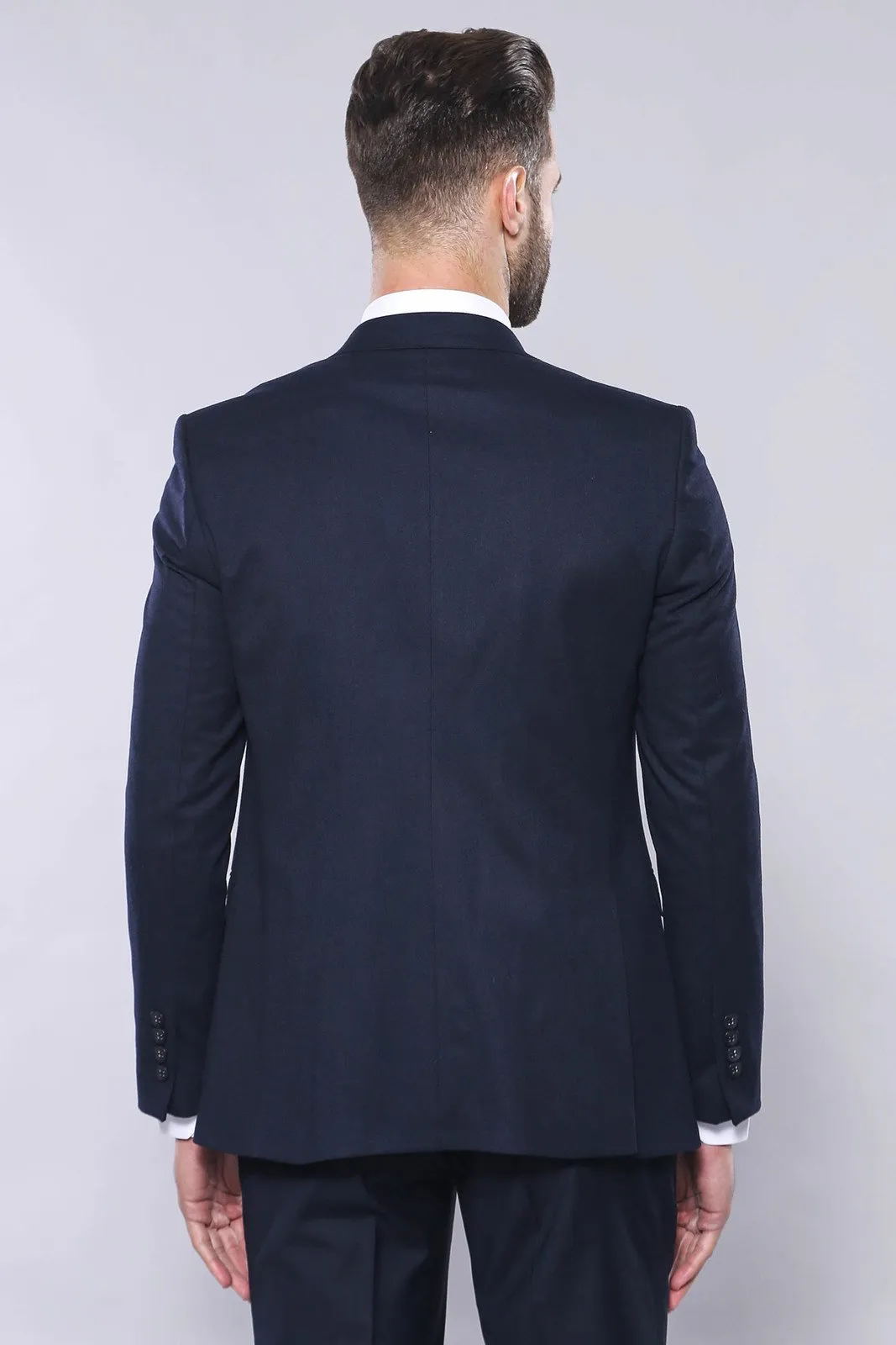 15443 Navy Blue Blazer Vest Set