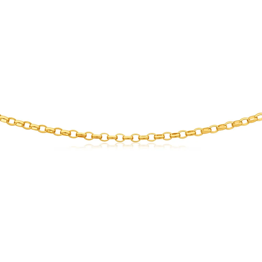 9ct Elegant Yellow Solid Gold Belcher Chain