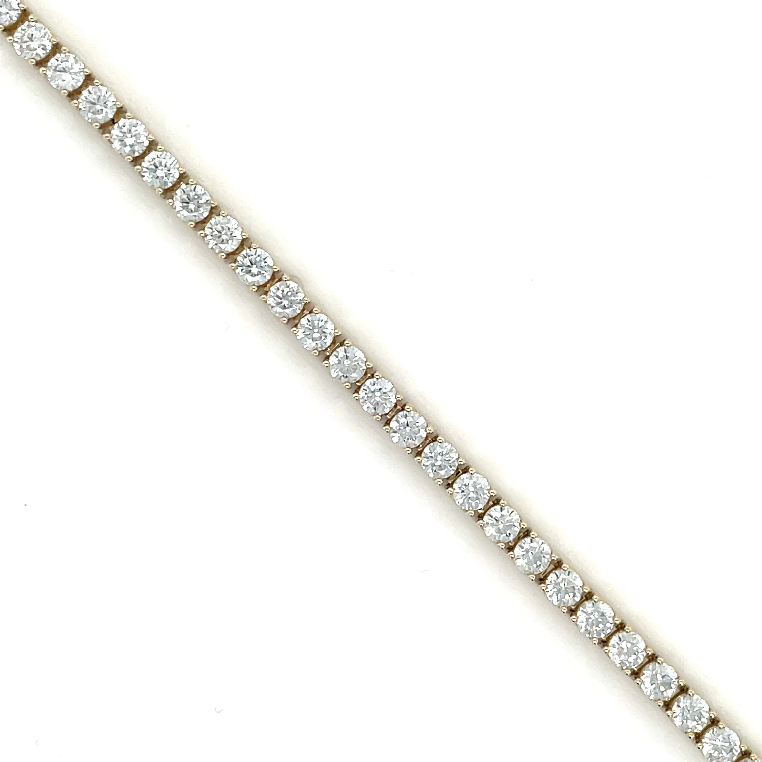 9ct Yellow Gold Cz Tennis Bracelet