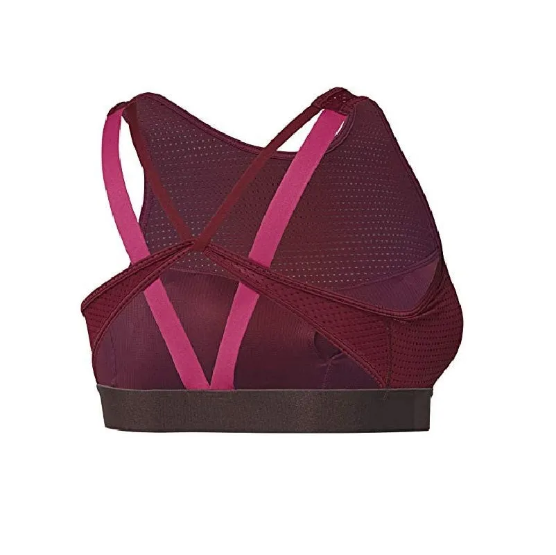 Adidas Women's High-Neck Sports Bra, Noble Maroon/Night Red, XS