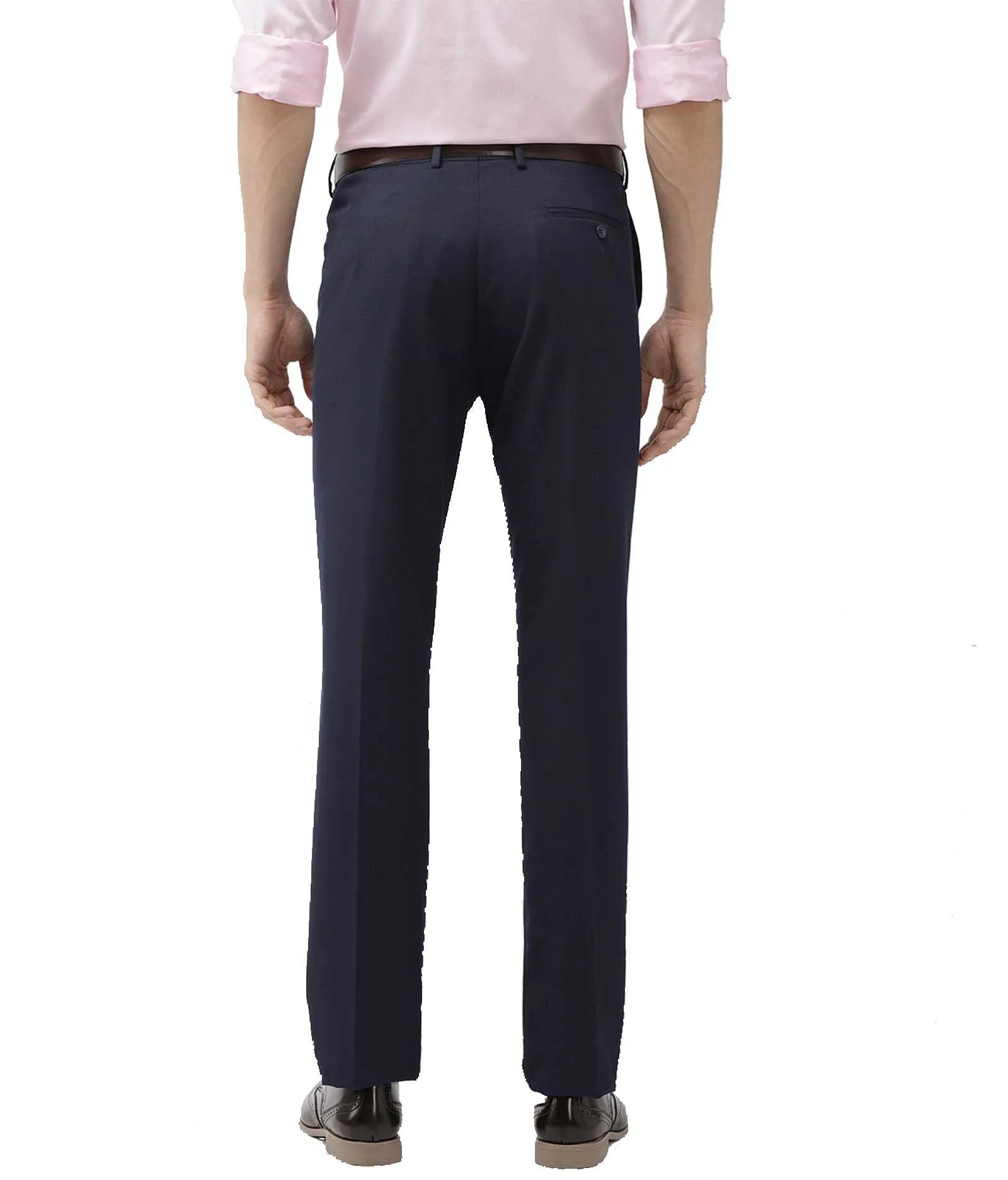 American-Elm Mens Navy Blue Cotton Formal pant for men | Slim fit Mens Formal Trouser