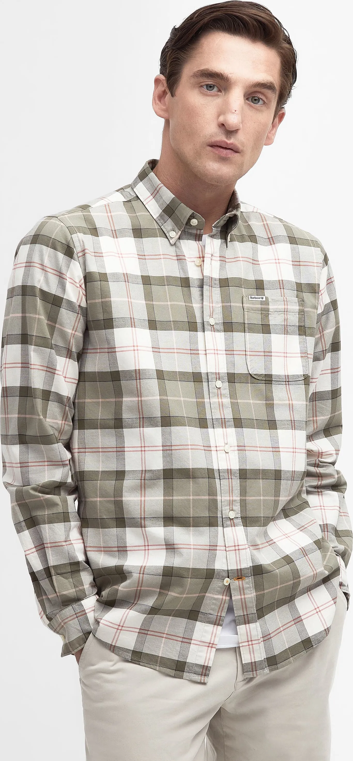 Barbour Men&#x27;s Lewis Tailored Fit Shirt Glenmore Olive Tartan | Buy Barbour Men&#x27;s Lewis Tailored Fit Shirt Glenmore Olive Tartan here | Outnorth