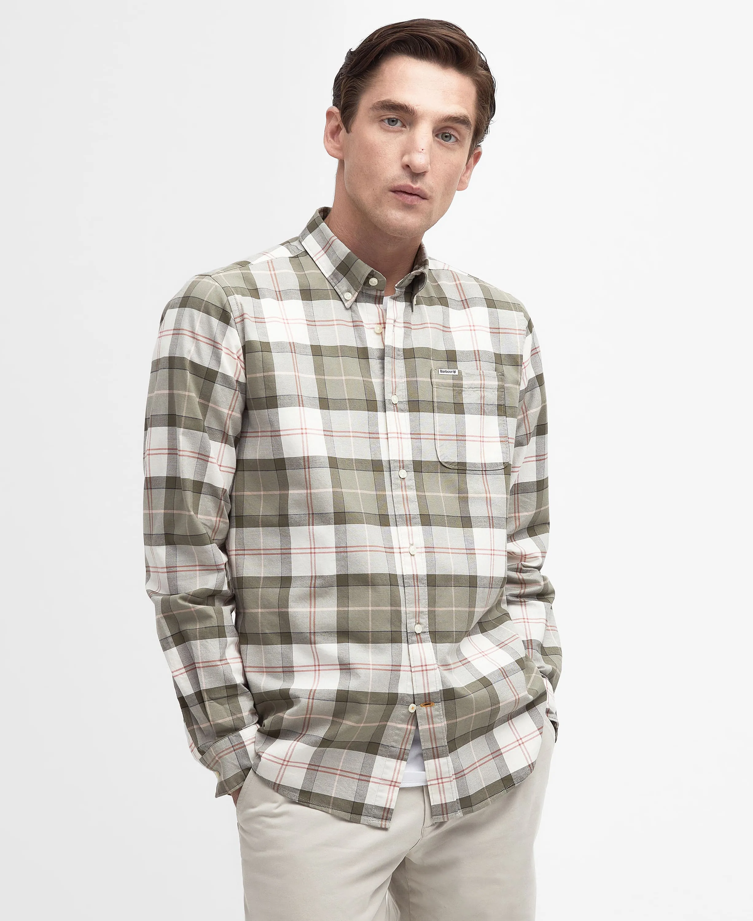 Barbour Men&#x27;s Lewis Tailored Fit Shirt Glenmore Olive Tartan | Buy Barbour Men&#x27;s Lewis Tailored Fit Shirt Glenmore Olive Tartan here | Outnorth