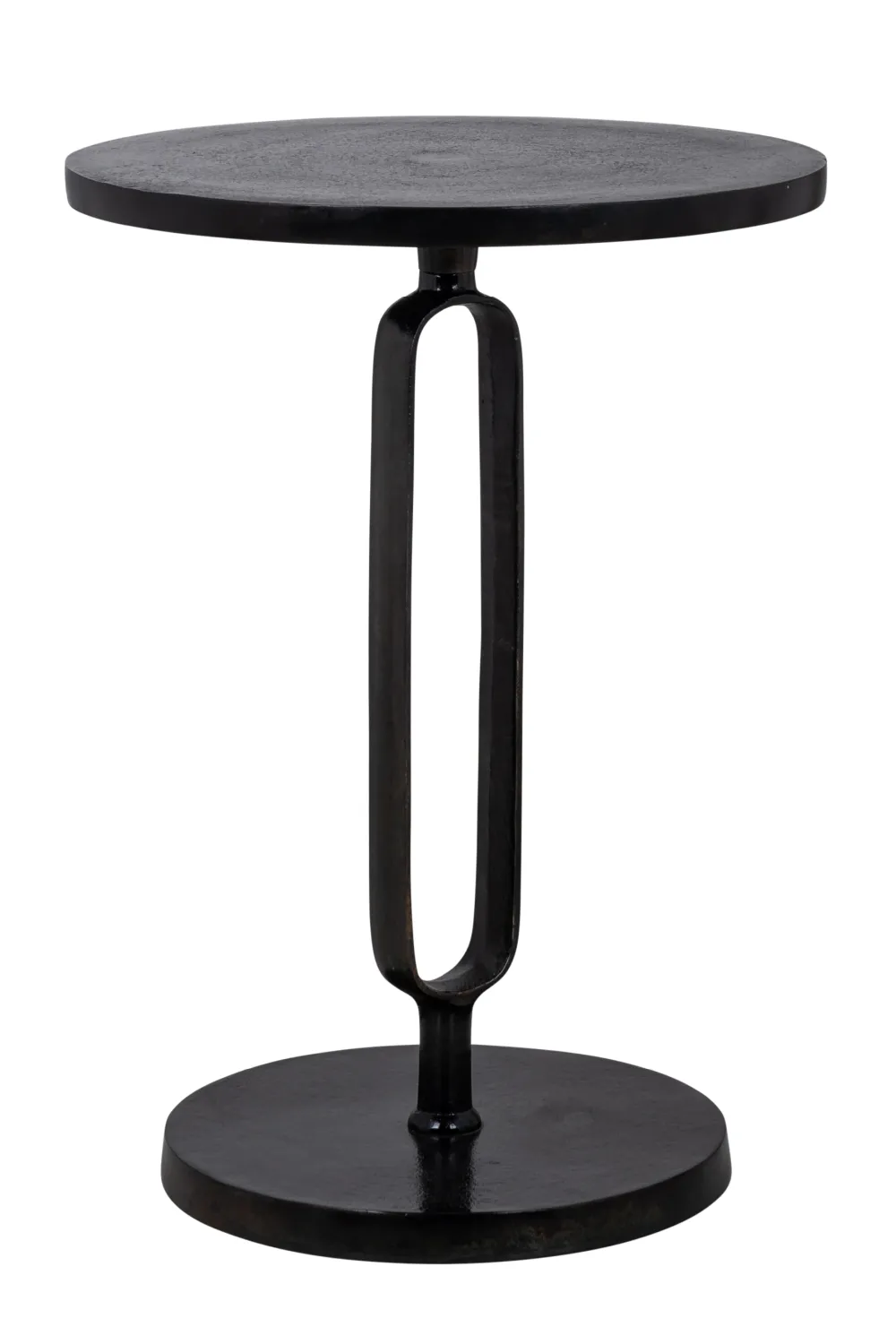 Black Aluminum Modern End Table | OROA Valerio 40Ø