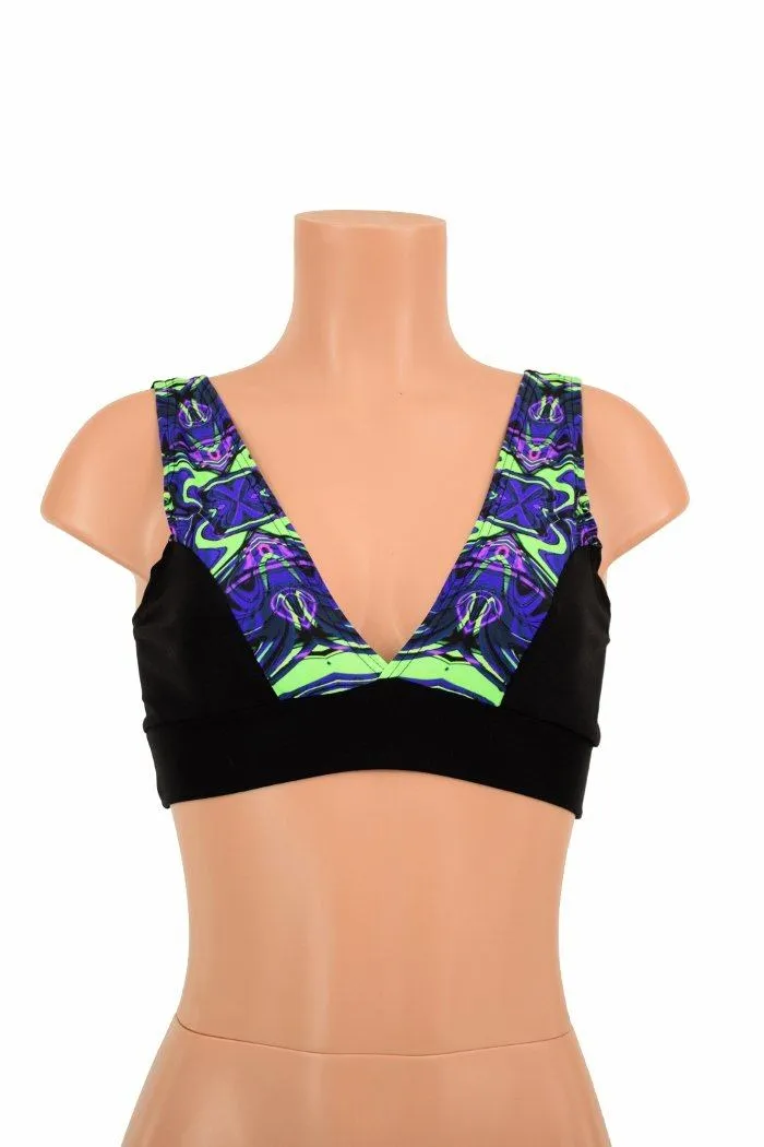 Black Zen & Neon Melt Starlette Bralette