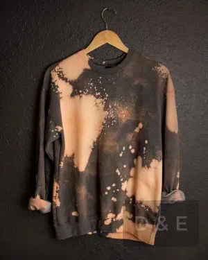 Bleach Dyed Crew Neck Sweatshirt