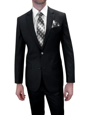 CELINI 2 PC BLACK TAILORED SUIT