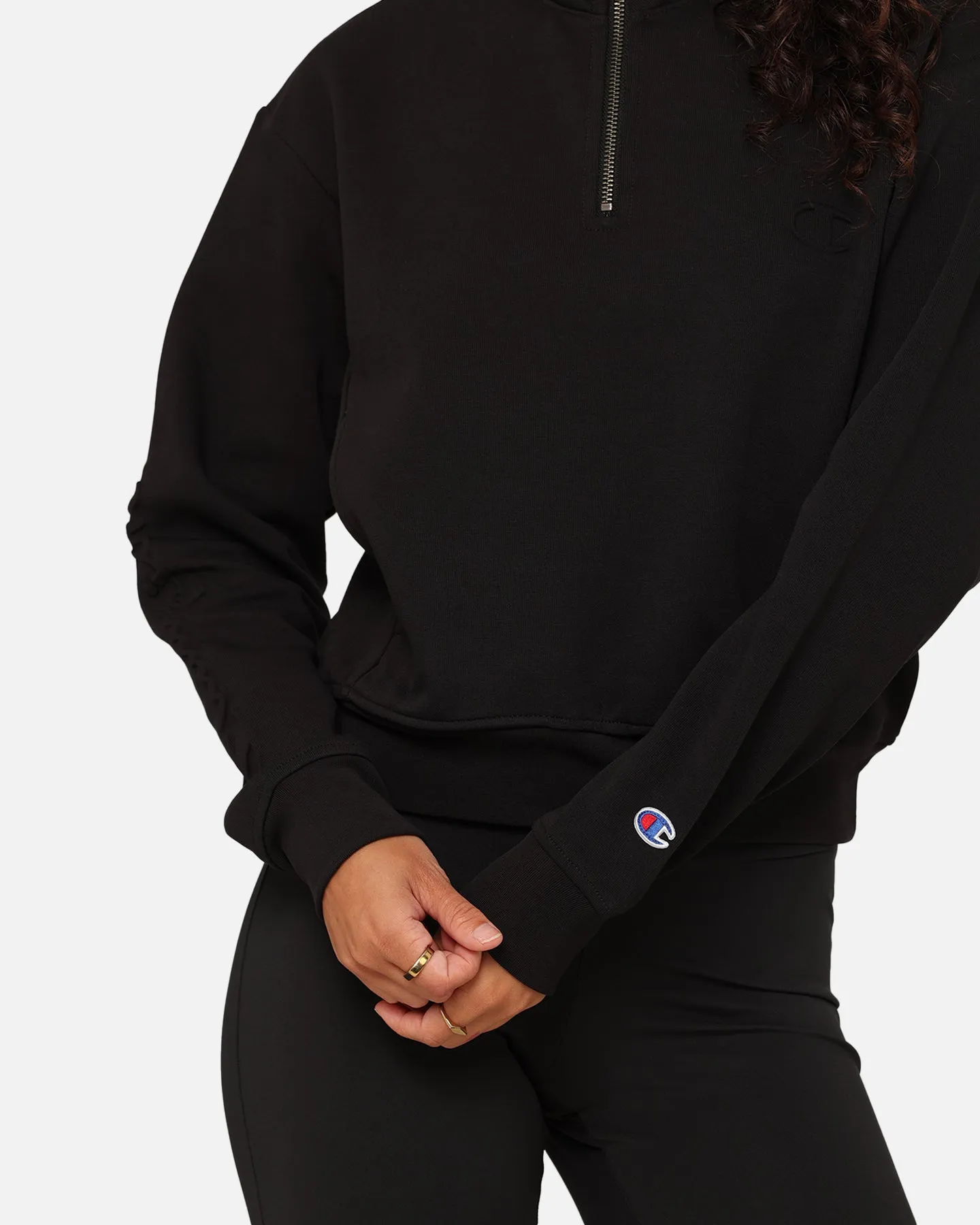 Champion Women's Rochester Tech Quarter Zip Black