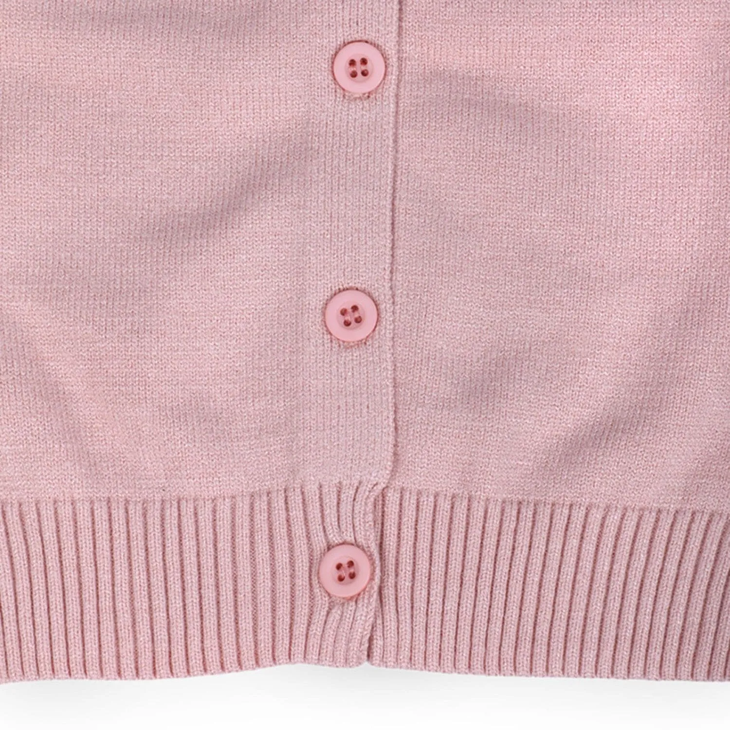 Charming Frilly Premium Full Sleeves Knitted Cardigan - Pink