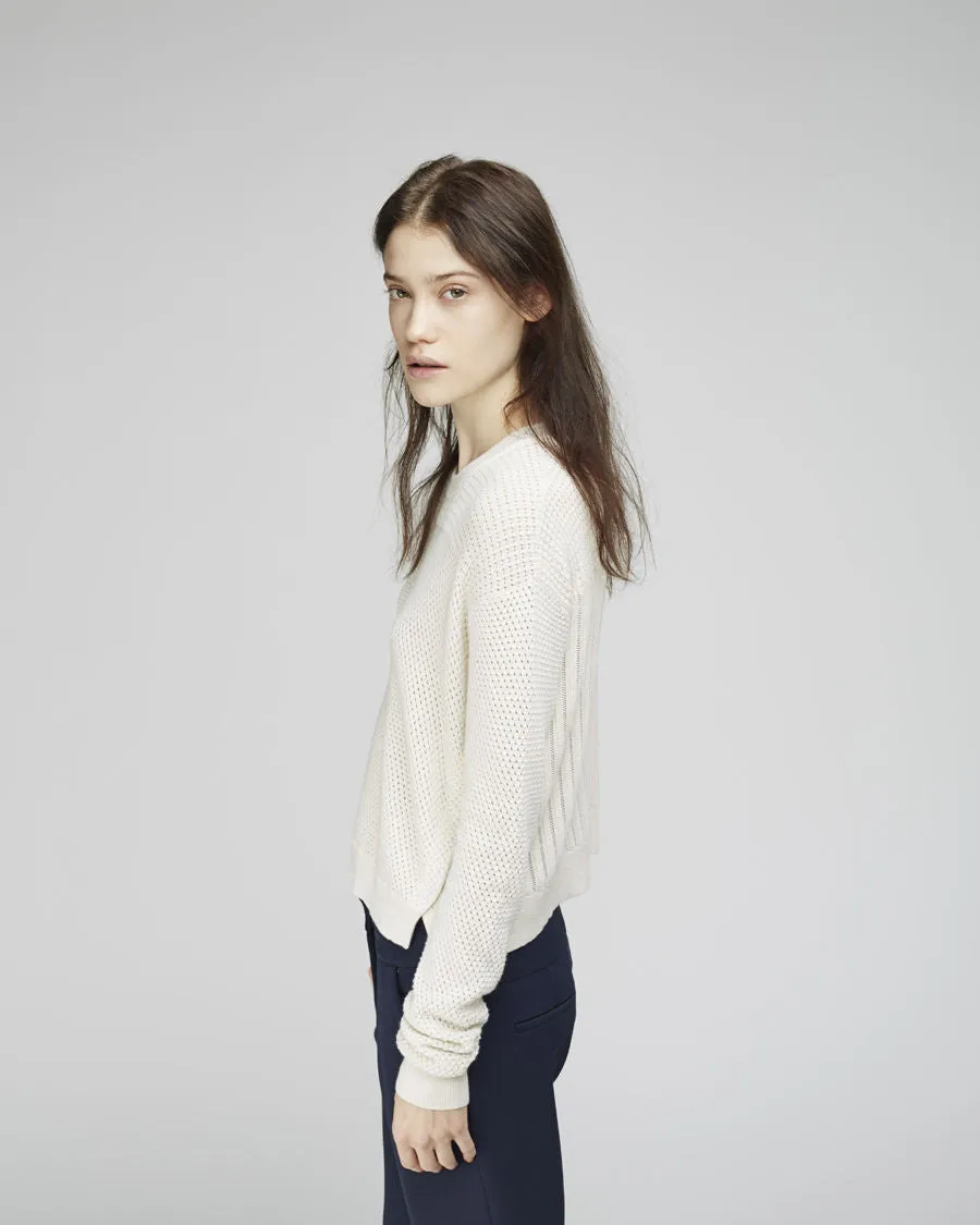 Cropped Paneled Pullover