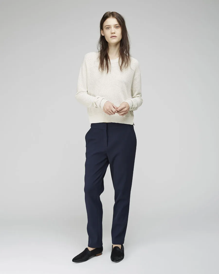 Cropped Paneled Pullover