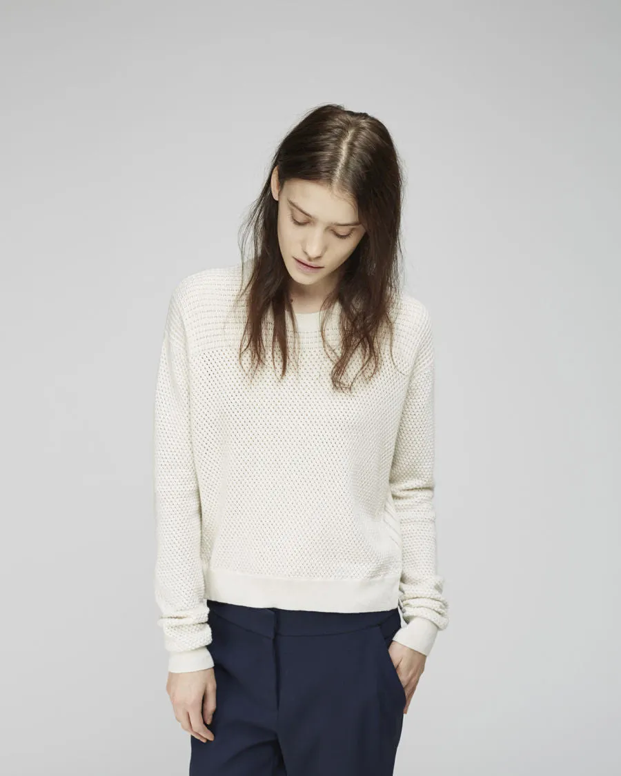 Cropped Paneled Pullover