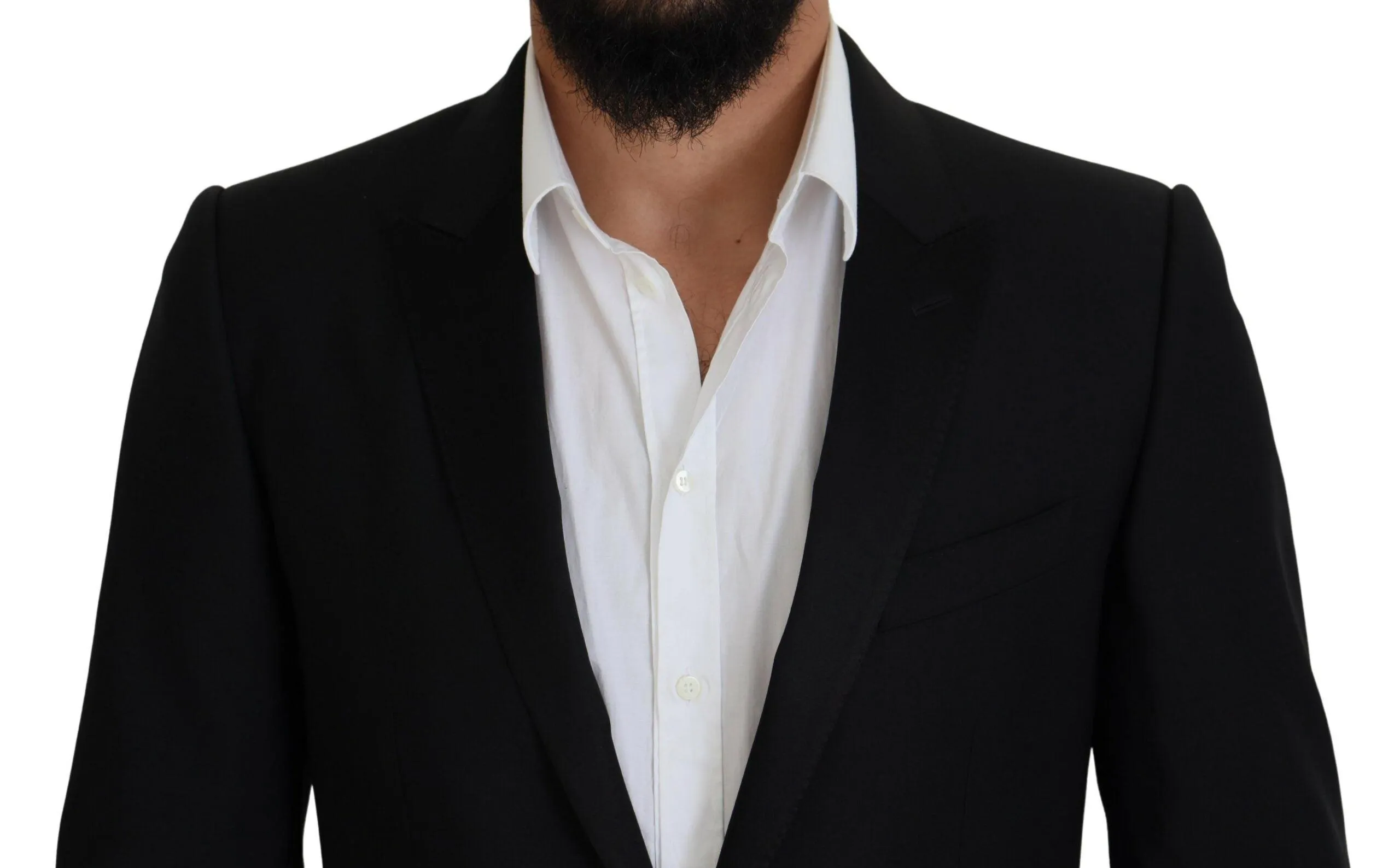 Dolce & Gabbana Black Slim Fit Formal Martini Blazer