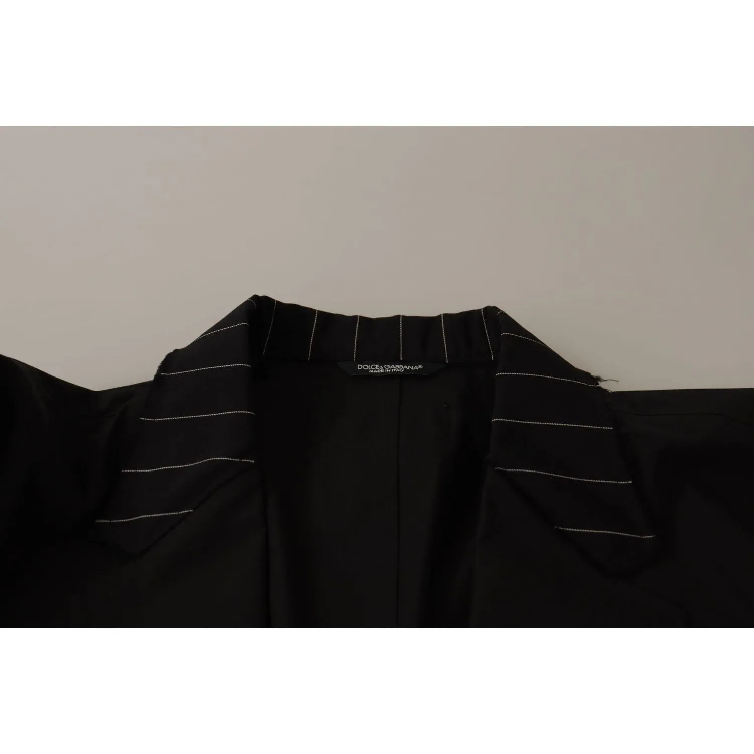 Dolce & Gabbana Elegant Black Cotton-Wool Blend Blazer Jacket