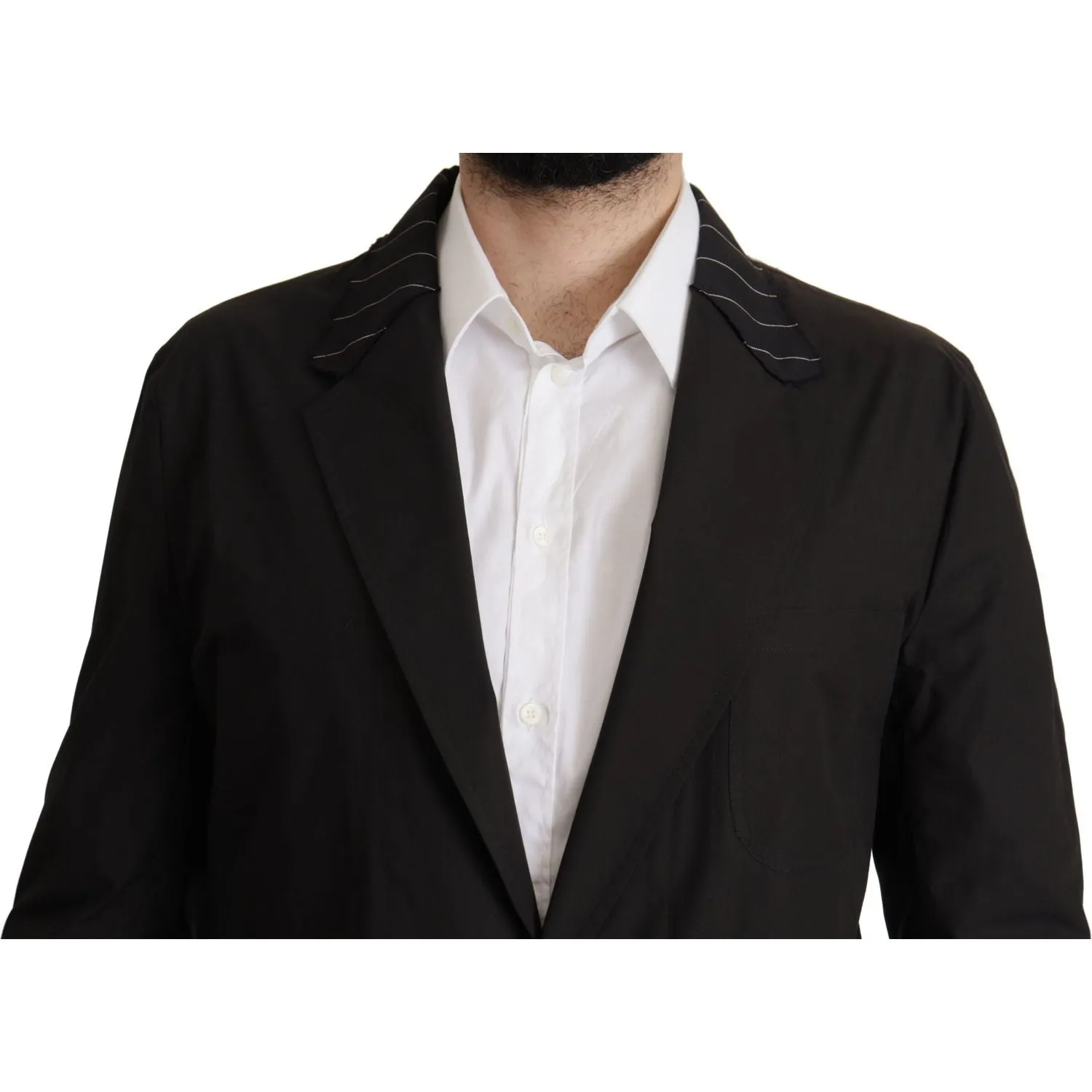 Dolce & Gabbana Elegant Black Cotton-Wool Blend Blazer Jacket