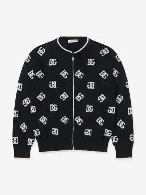 Dolce & Gabbana Girls Wool Knitted Logo Cardigan