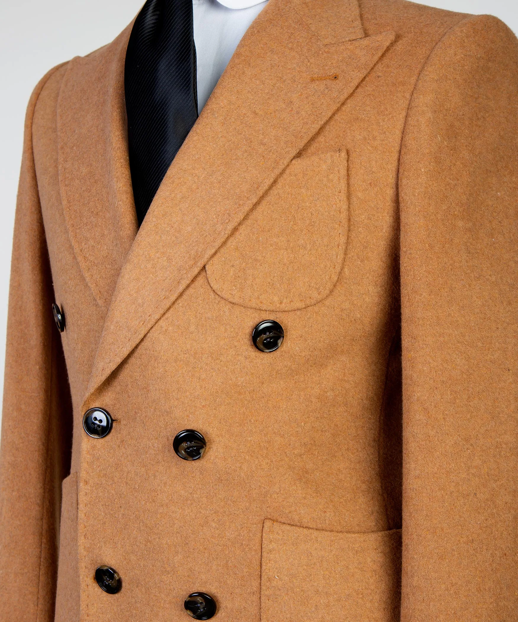 Double-Breasted Brown Coat