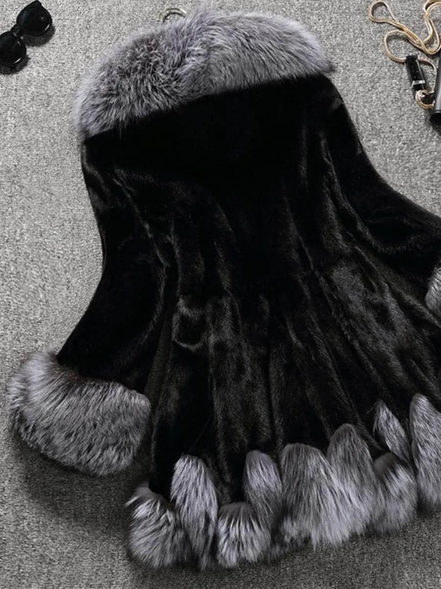 Fox Fur Vest Faux Mink Coat MSF005