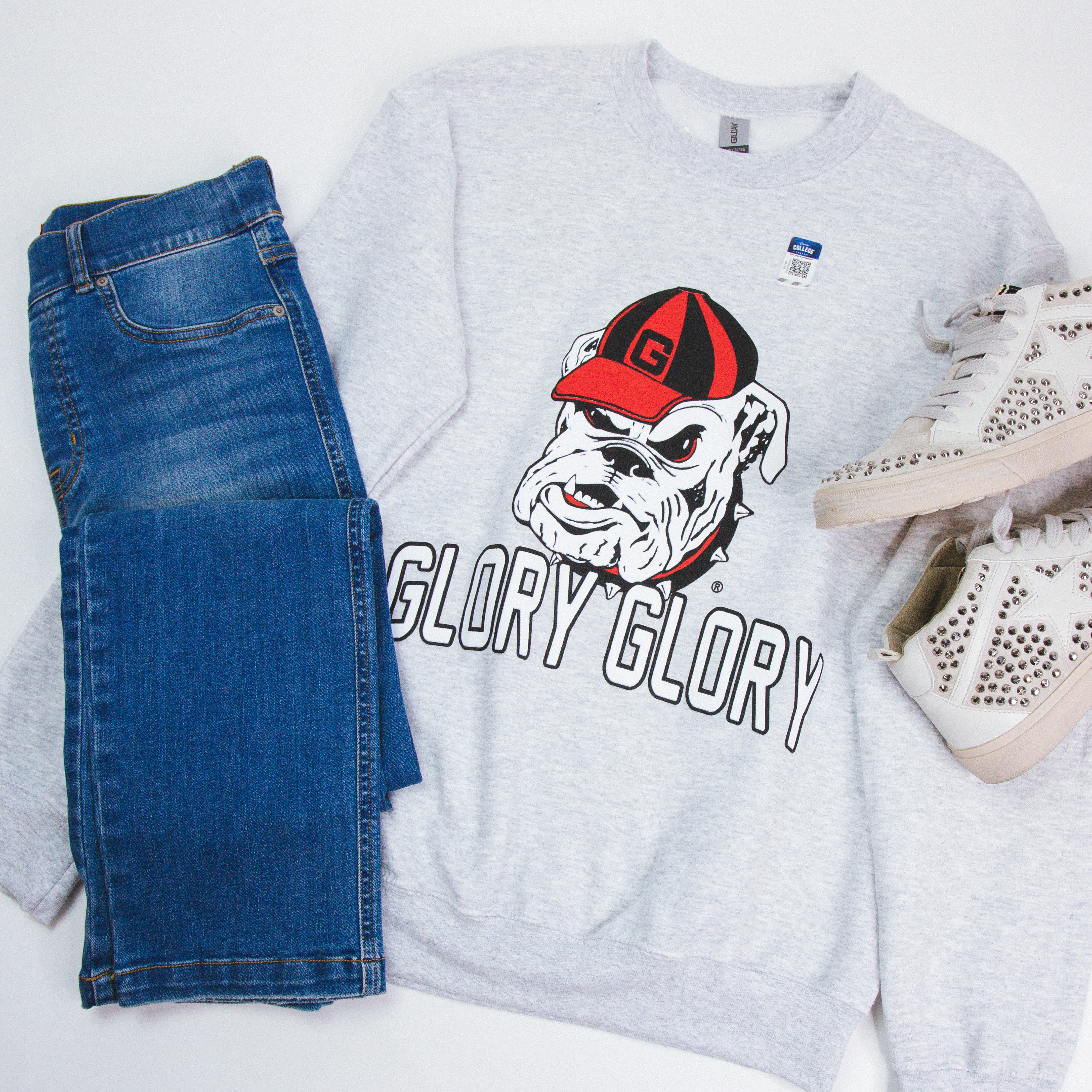 Glory Glory Bulldog Sweatshirt, Heather Grey | Charlie Southern