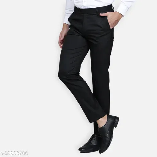 Haul Chic Lycra Blend Smart Trousers