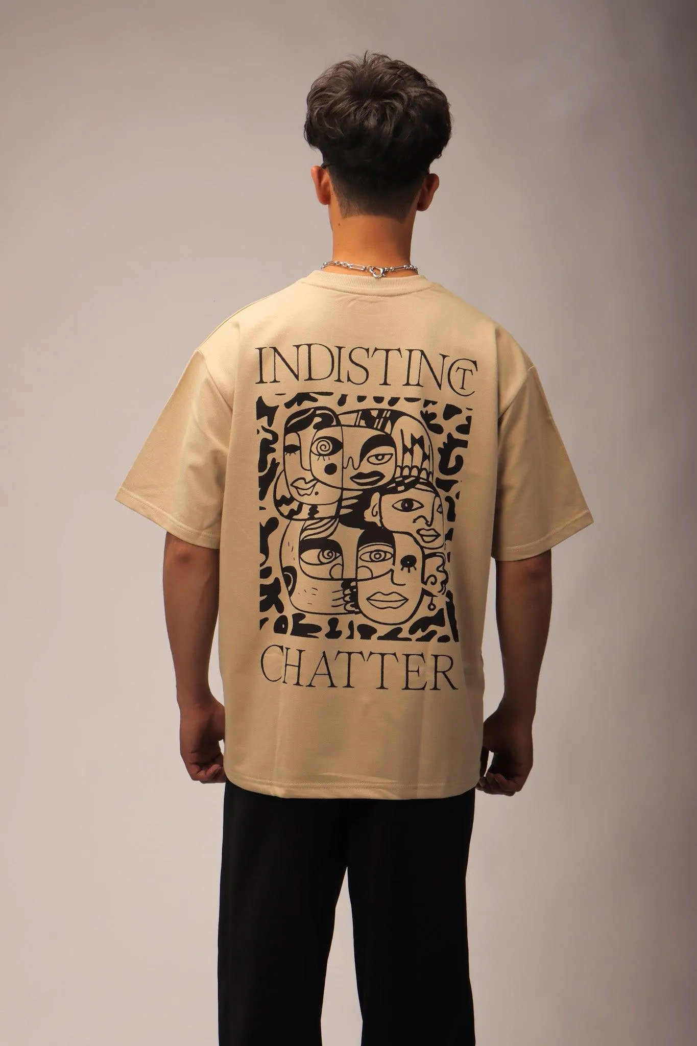 Indistinct Chatter Tee - Beige