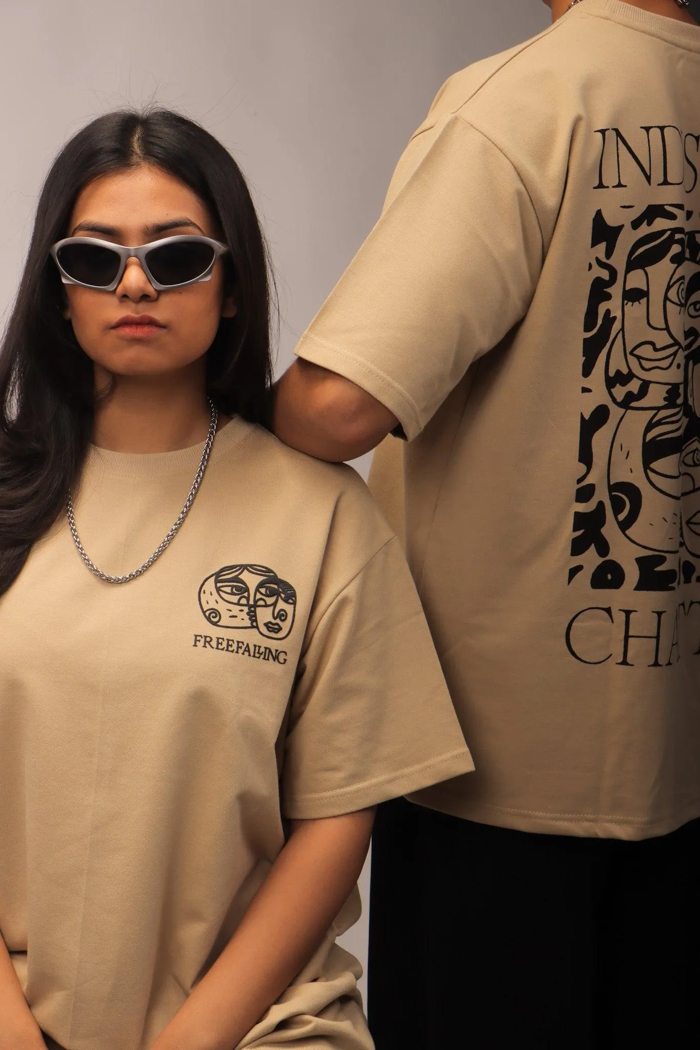 Indistinct Chatter Tee - Beige