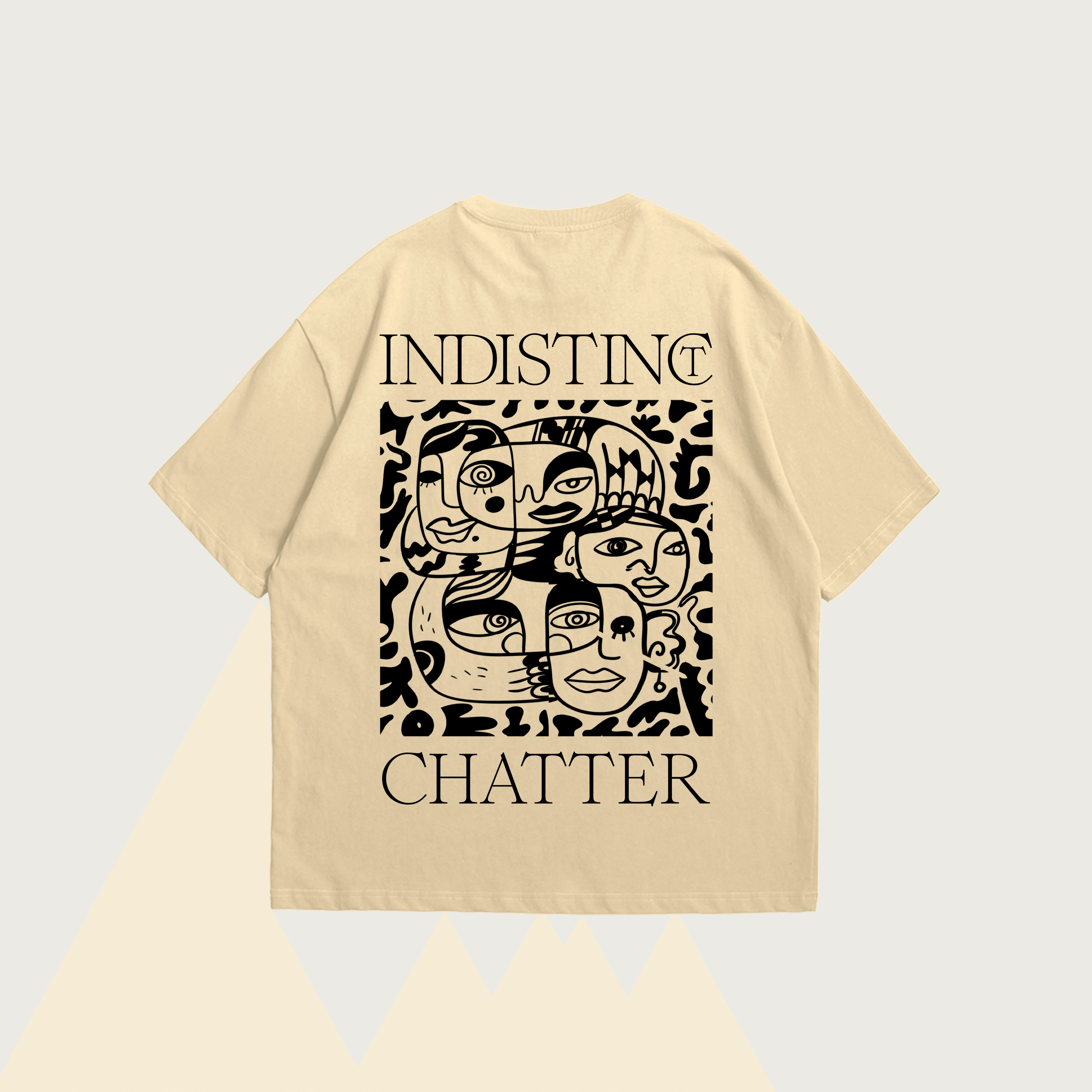 Indistinct Chatter Tee - Beige