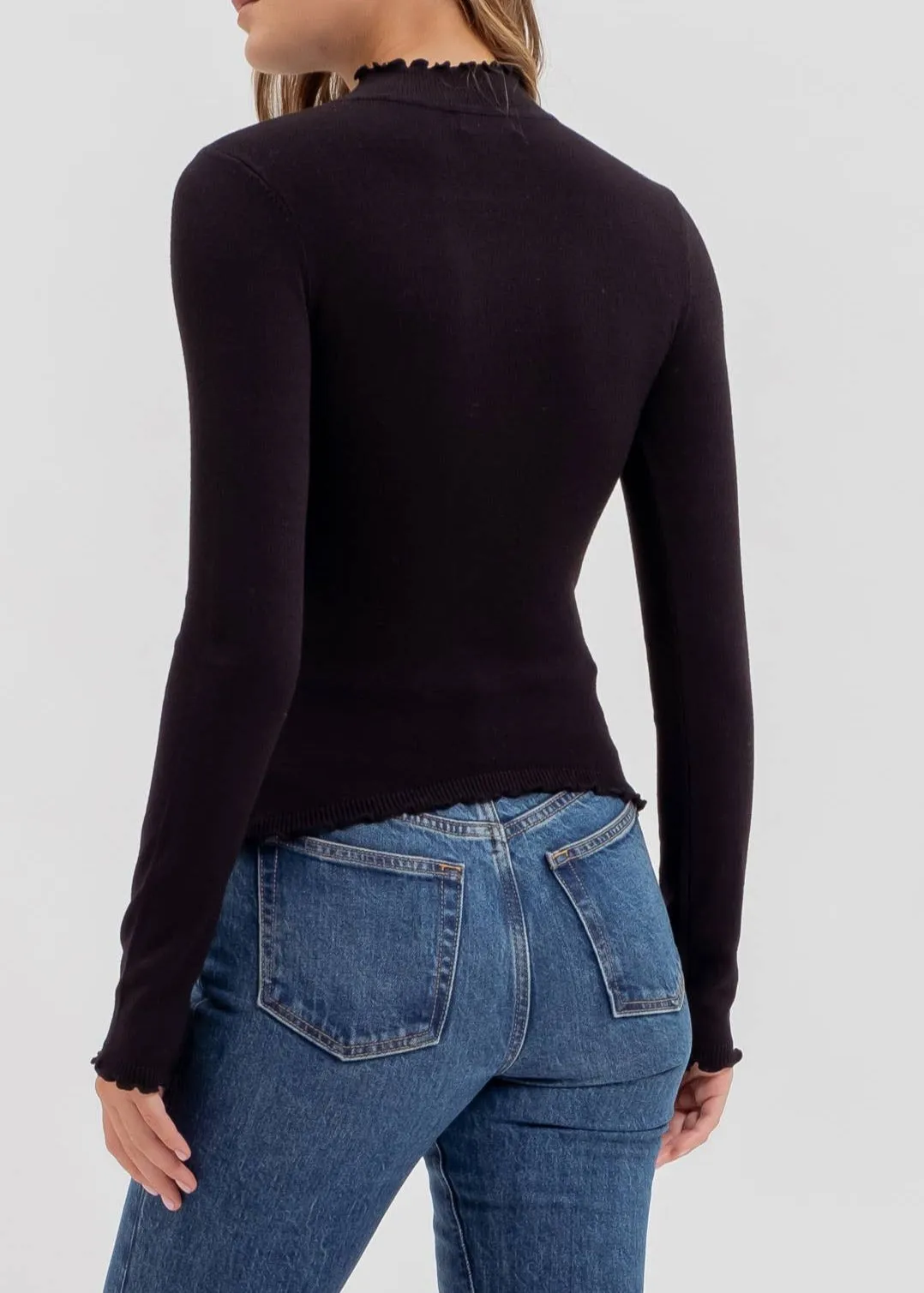 Isabelle Mock Neck Knit Top