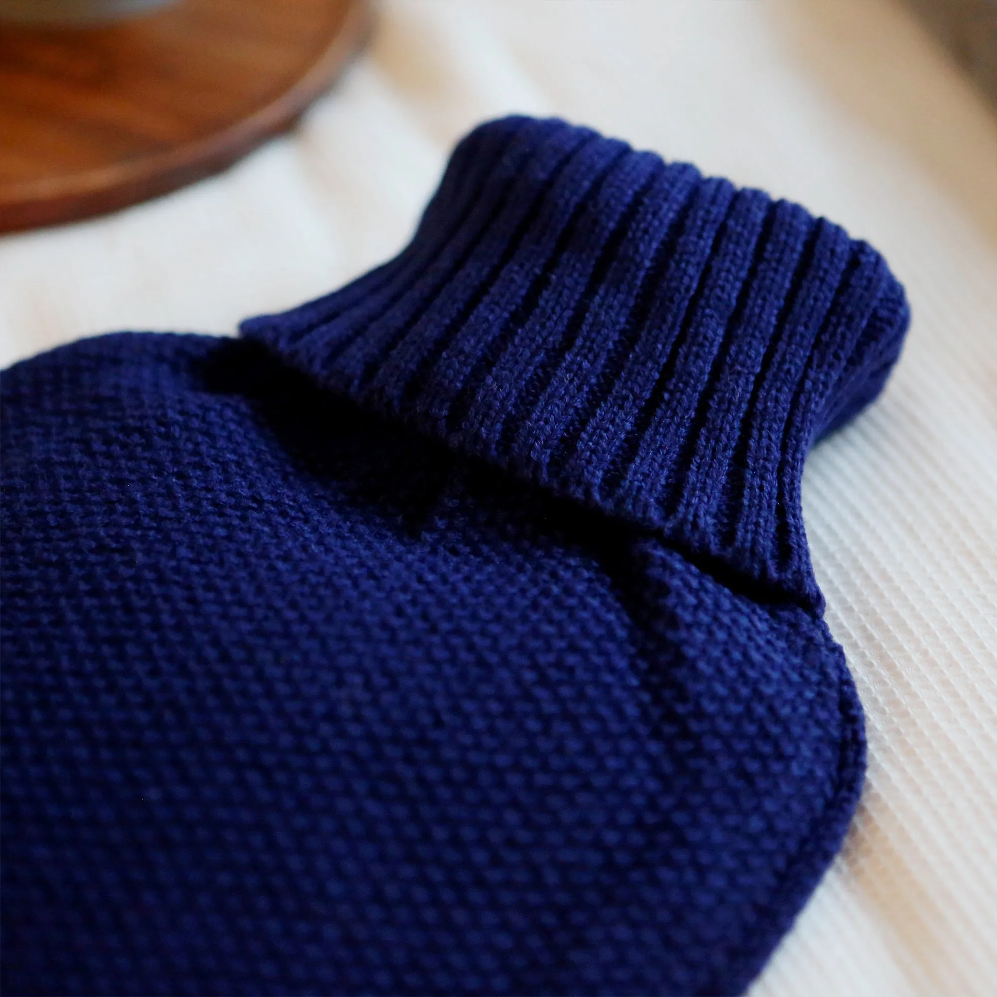 Knitted Hot Water Bottle Cover - By Nicola Spring