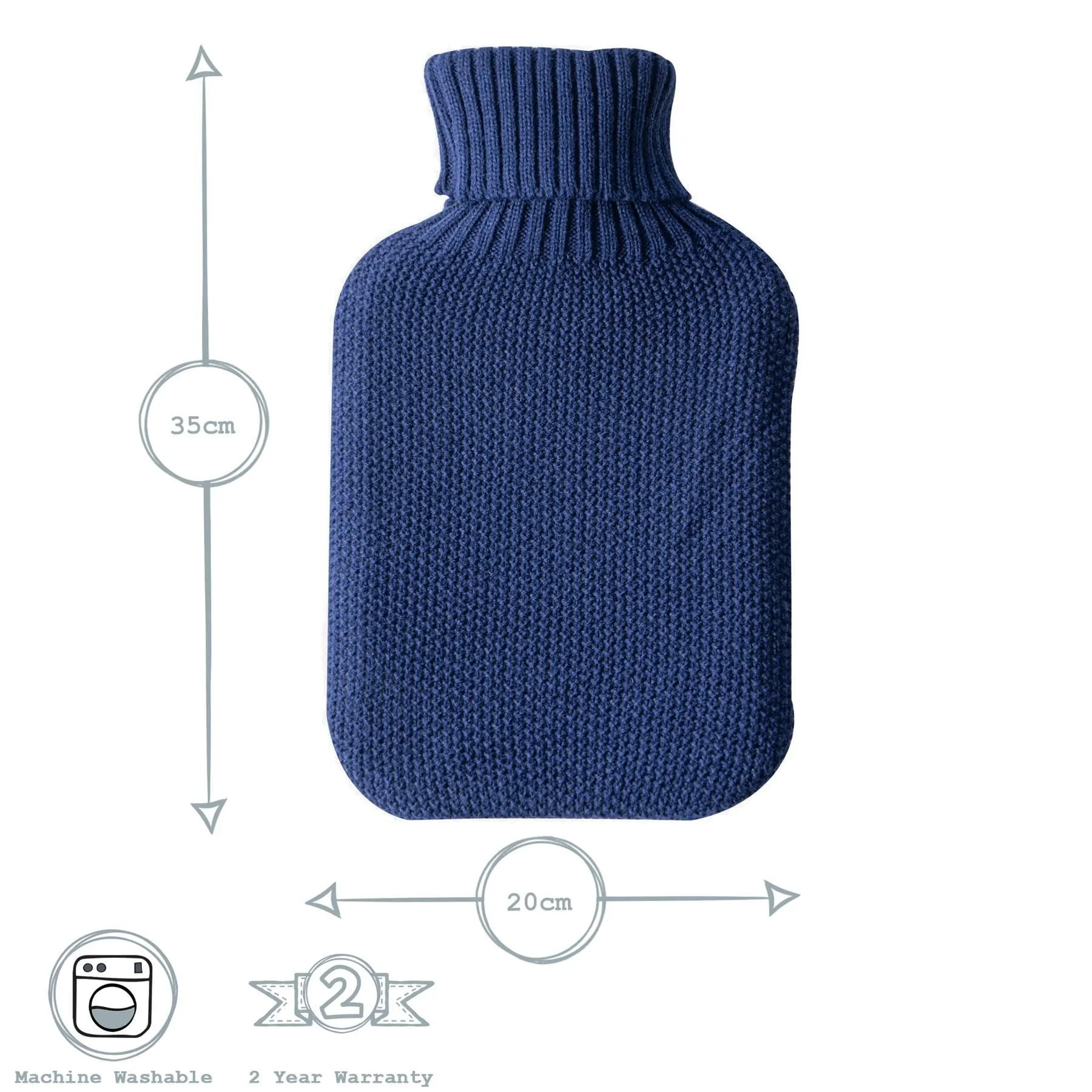 Knitted Hot Water Bottle Cover - By Nicola Spring