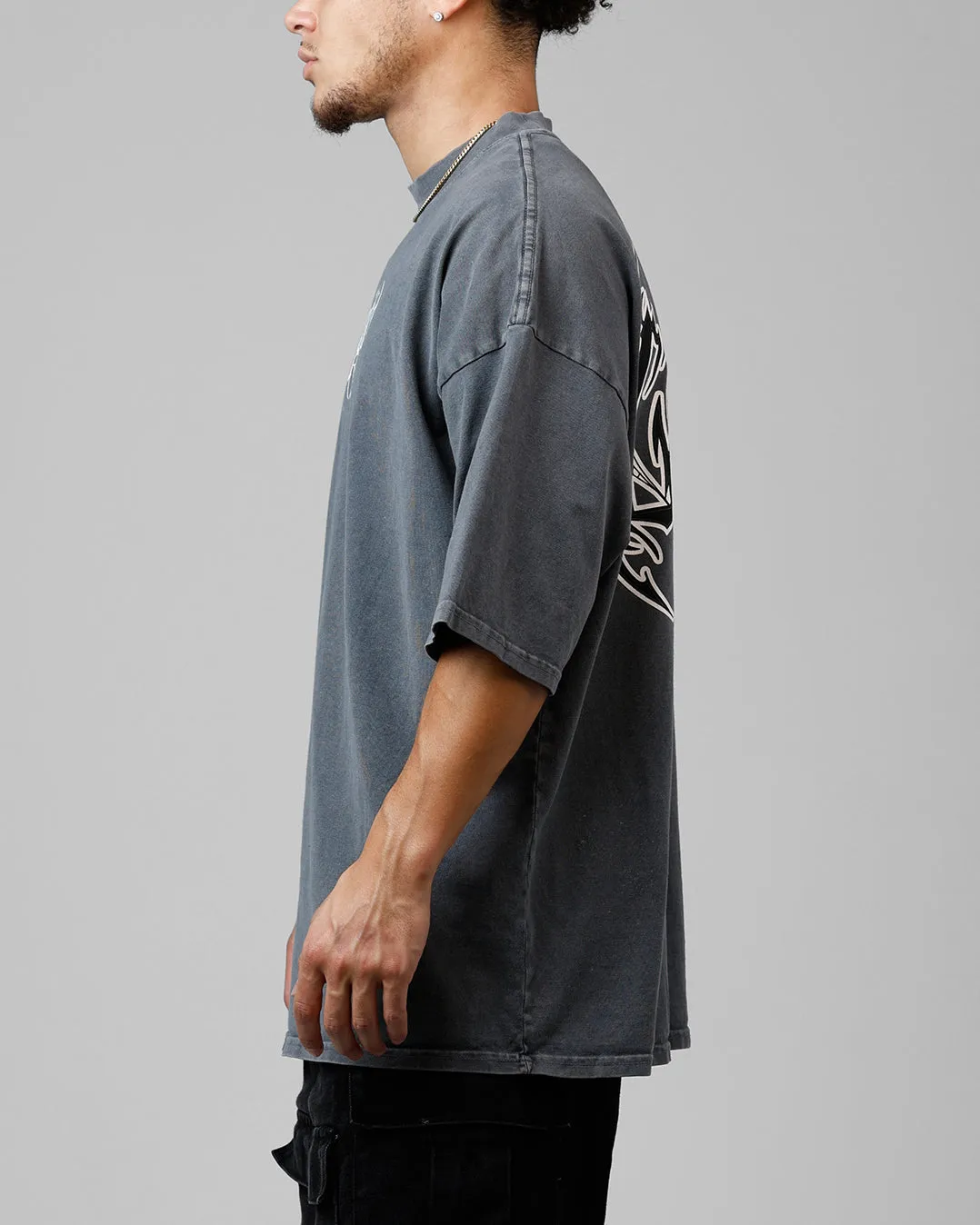 Loiter Metal Mock T-Shirt Charcoal