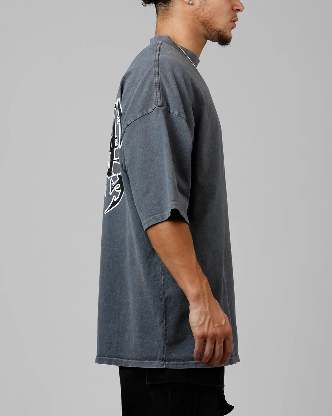 Loiter Metal Mock T-Shirt Charcoal