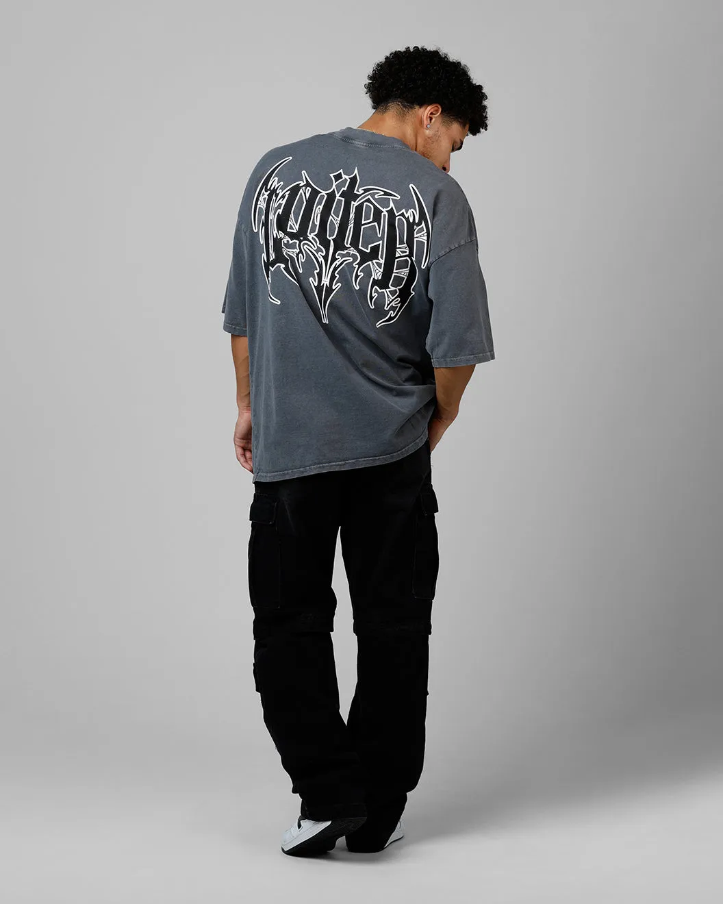 Loiter Metal Mock T-Shirt Charcoal