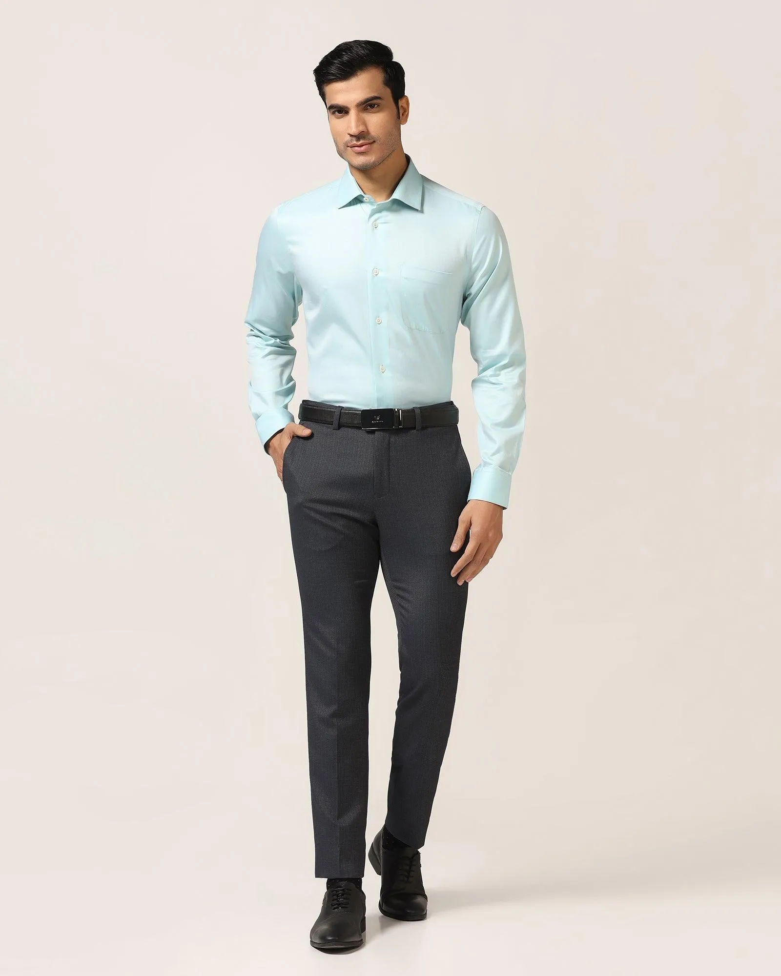 Luxe Formal Green Textured Shirt - Richmond