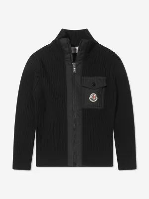 Moncler Enfant Boys Wool Knitted Zip Up Cardigan