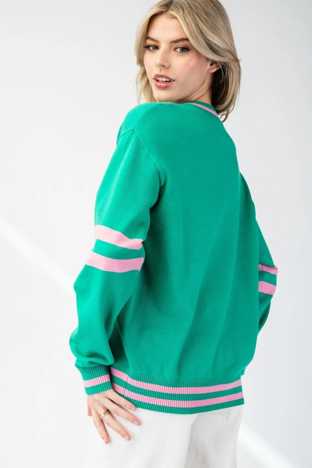 New York Varsity V-Neck Pullover