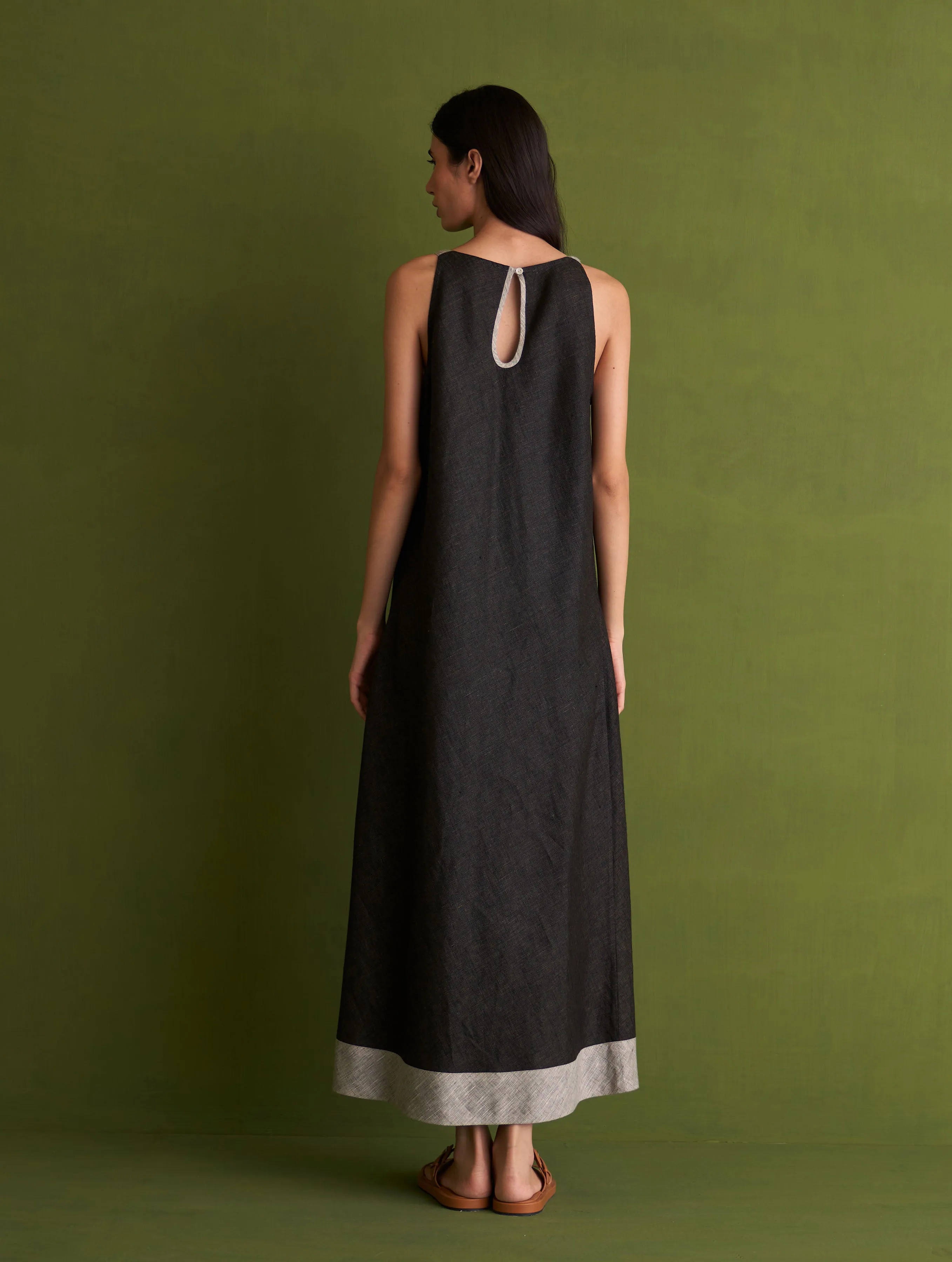 Niza Sleeveless Dress and Jacket - Charcoal