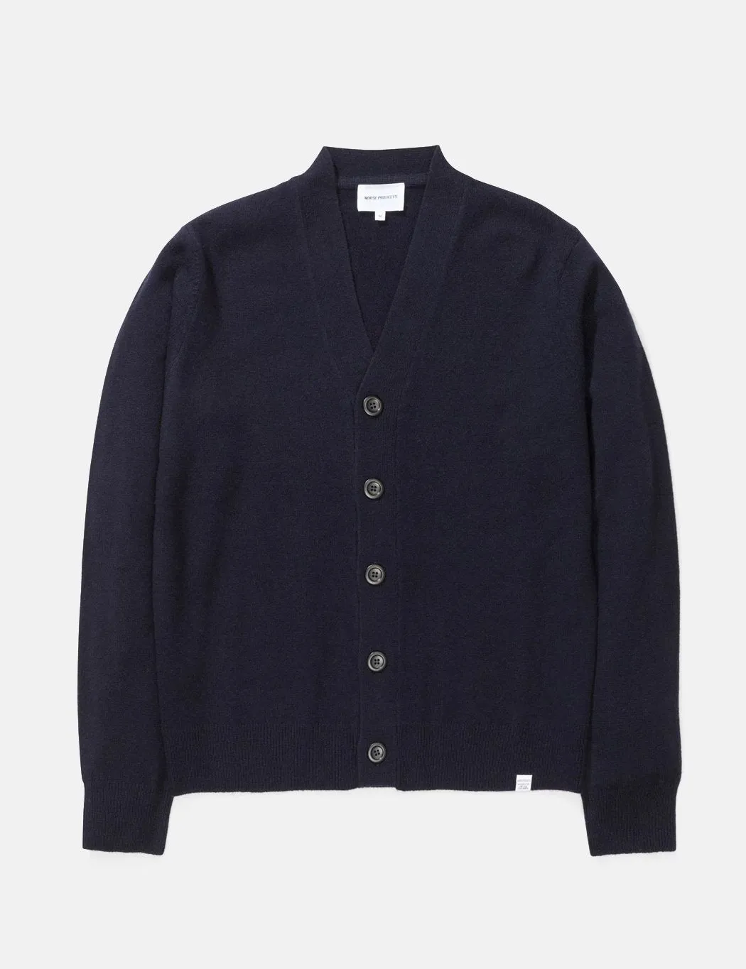 Norse Projects Adam Cardigan (Wool) - Dark Navy Blue