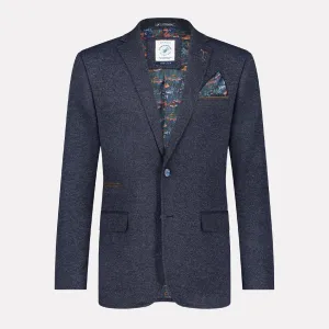 Pique Slim Fit Fashion Blazer / Navy