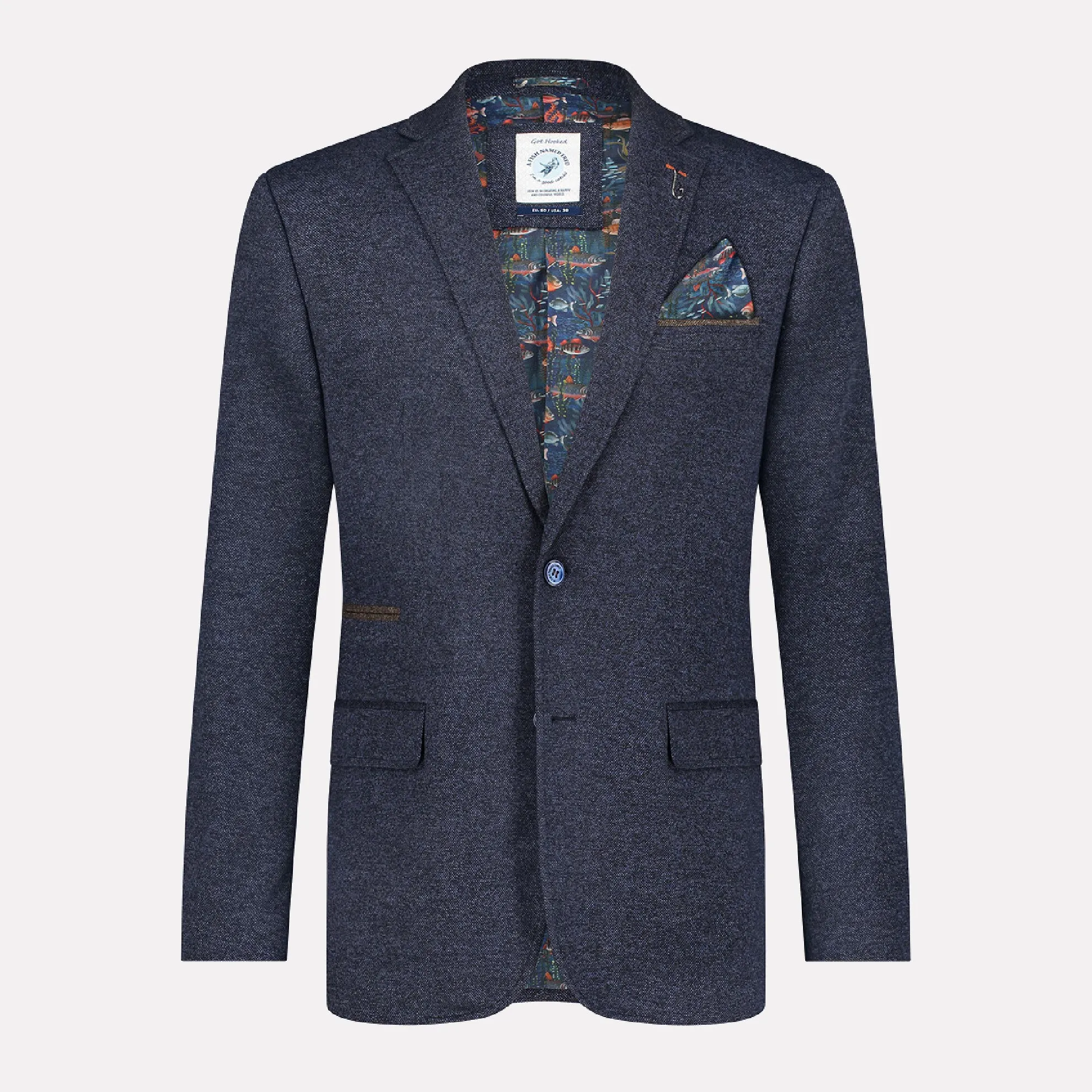 Pique Slim Fit Fashion Blazer / Navy