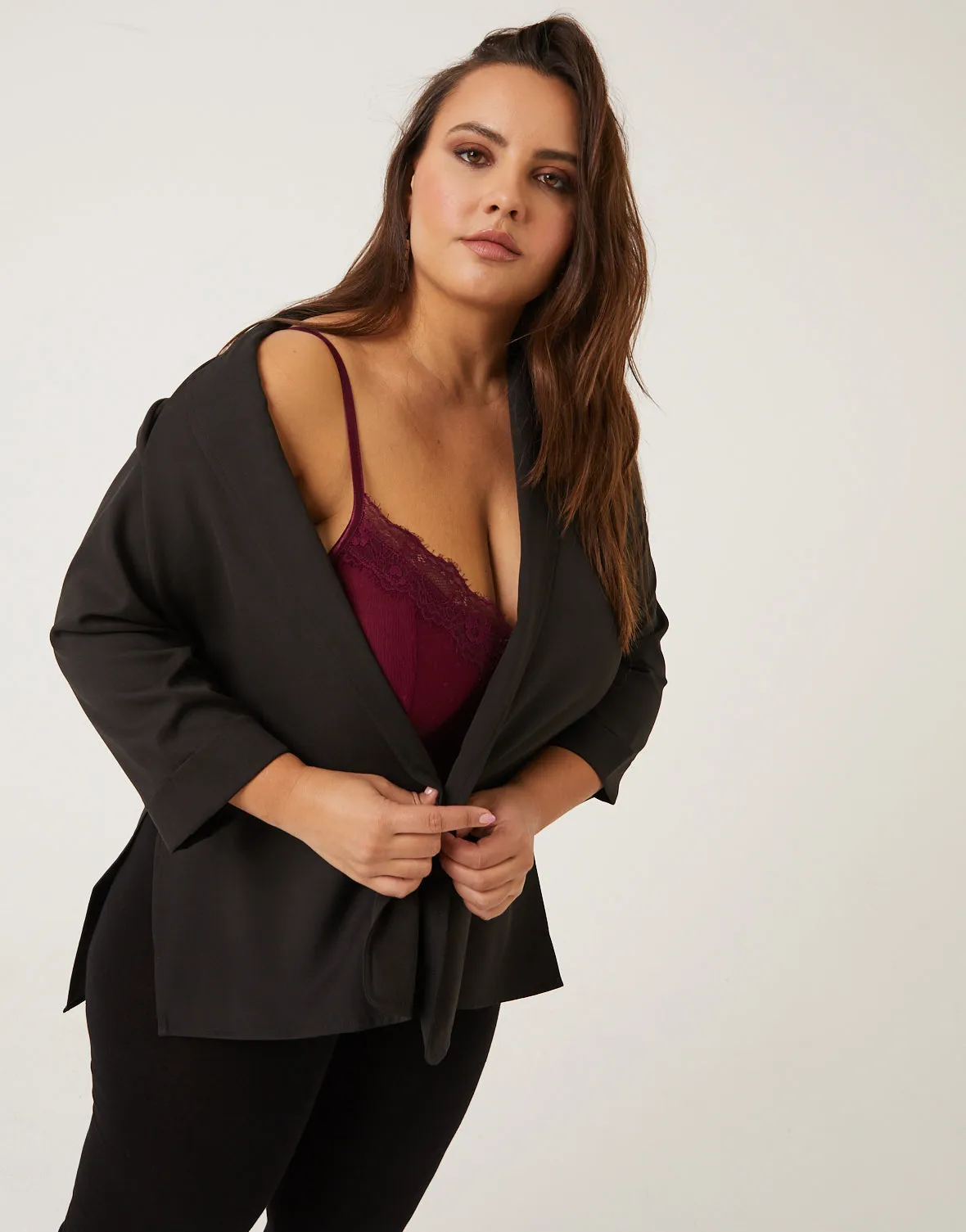 Plus Size Sleek Blazer