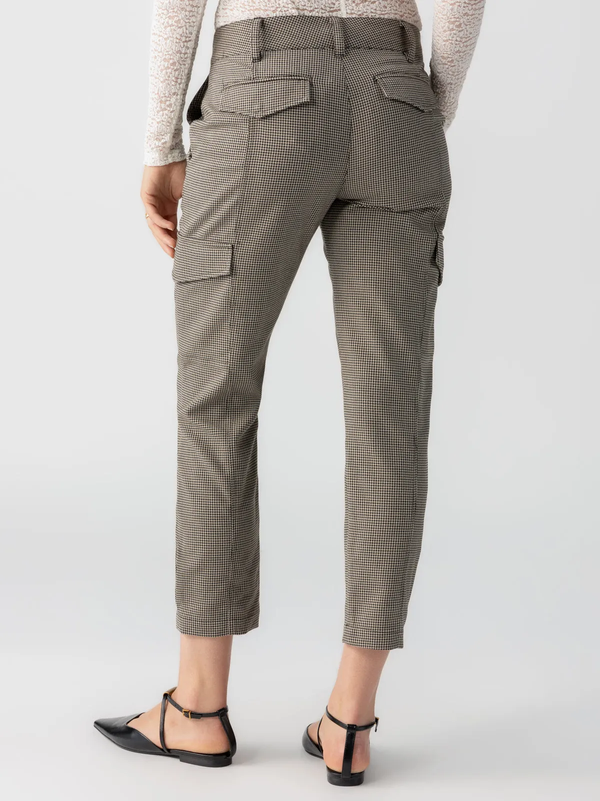 Polished Cargo Standard Rise Pant Compact Houndstooth