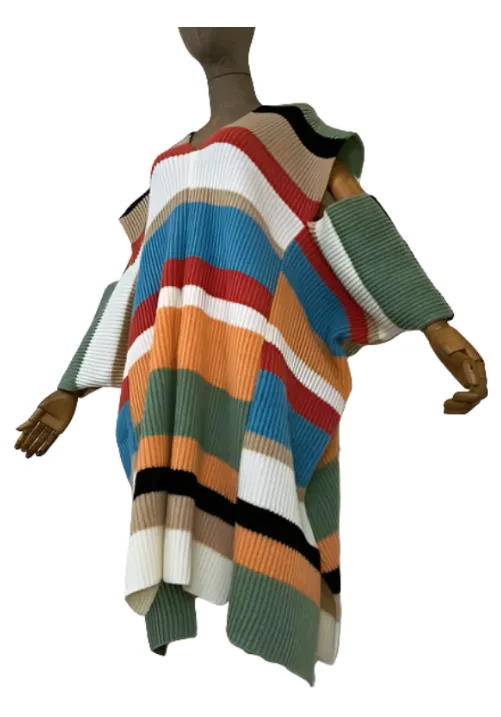 Pre Order:  Vibrant Winter Knitted Kaftan Dress - WINI