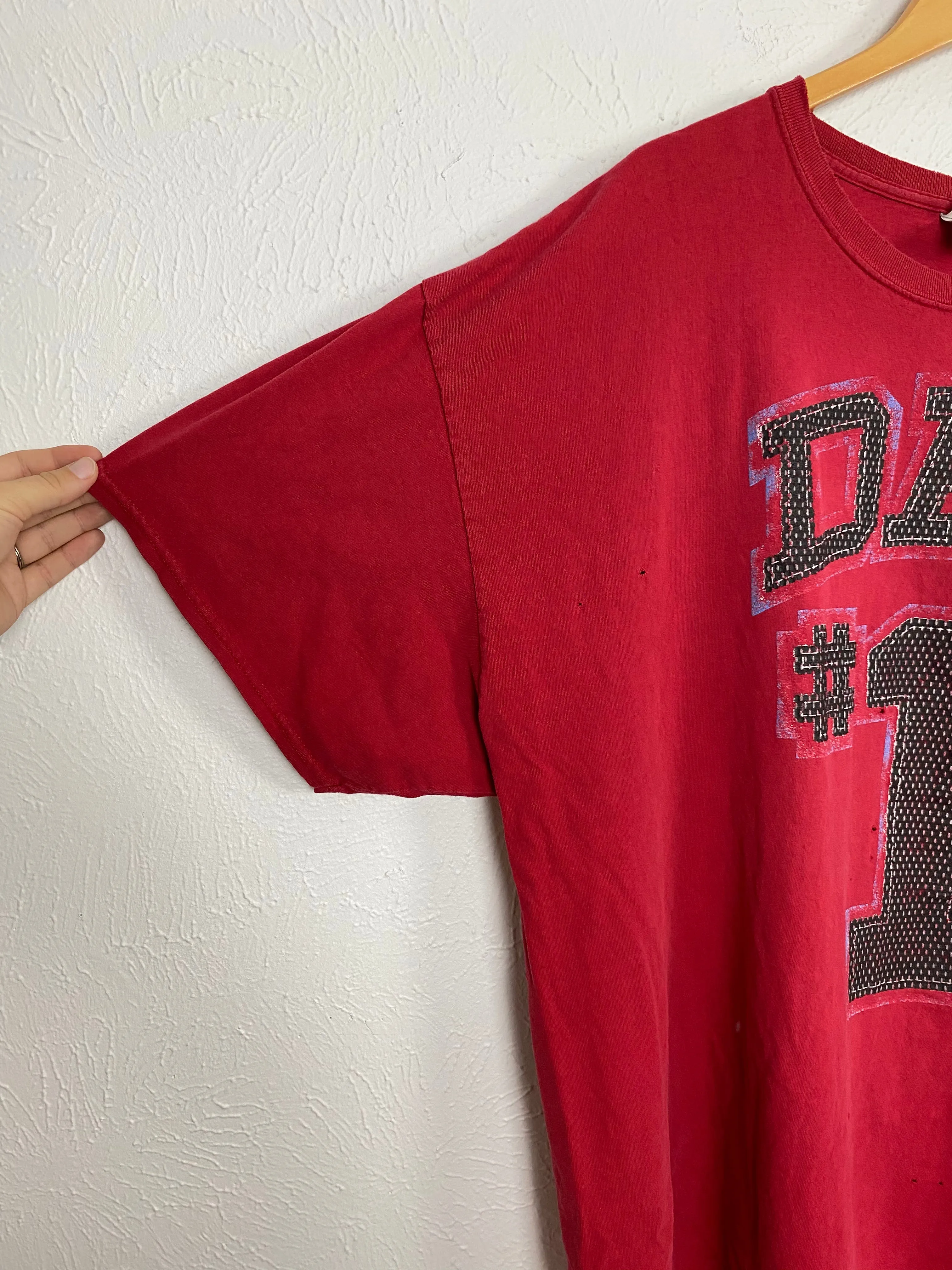 Red Distressed #1 Dad Tee