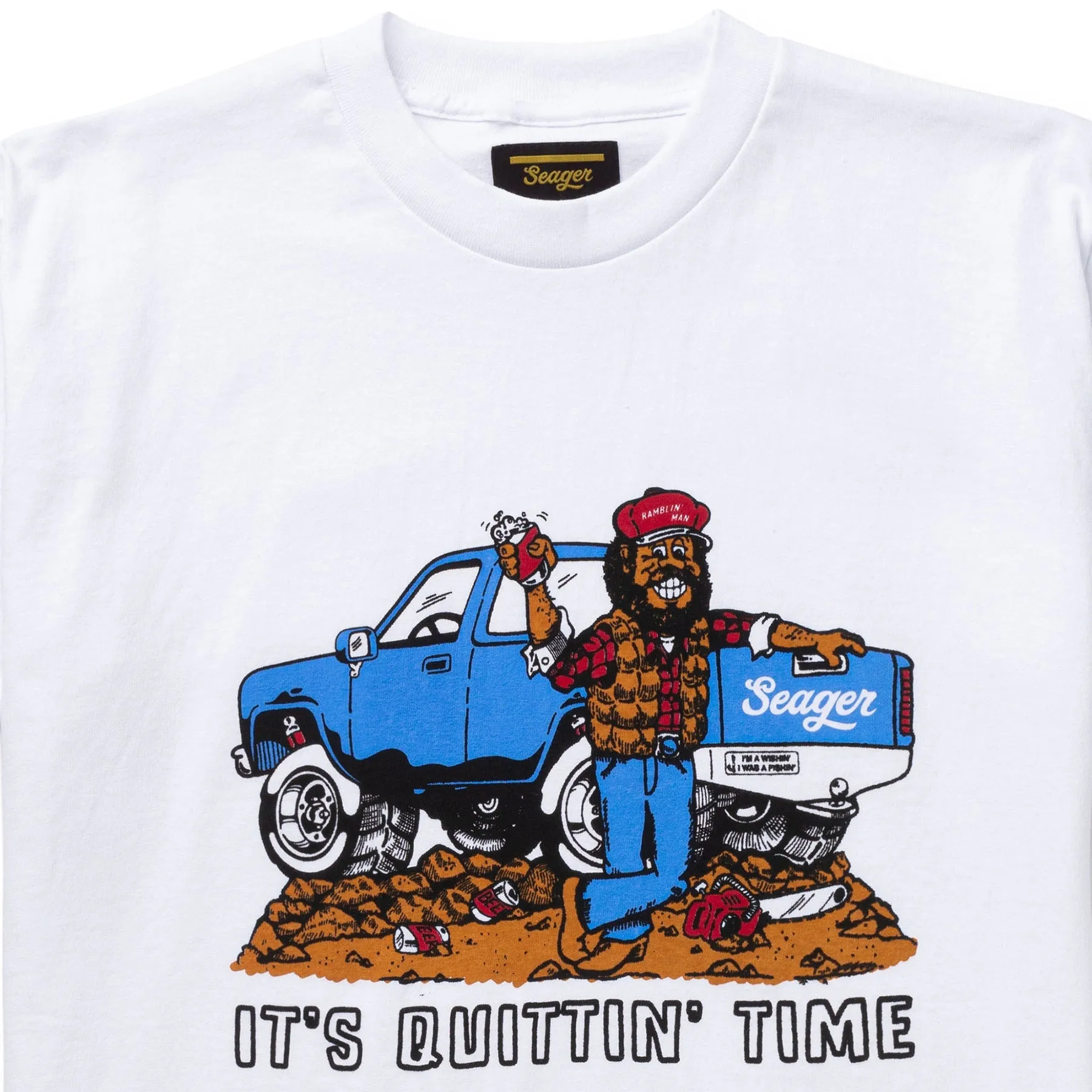 Seager Quittin' Time Heavyweight Tee - White