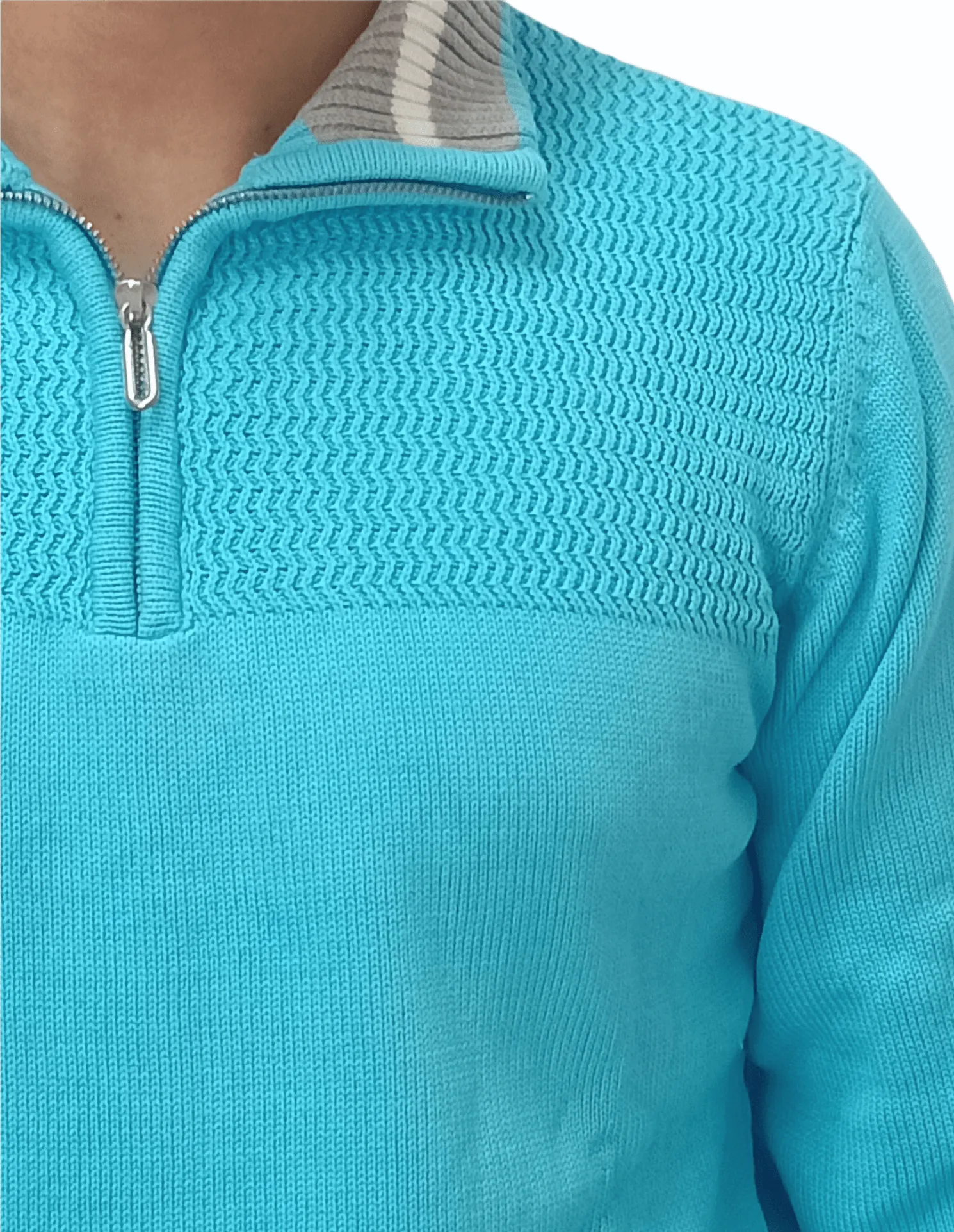 [Slim Fit] Men Pullover AX  - Light Blue