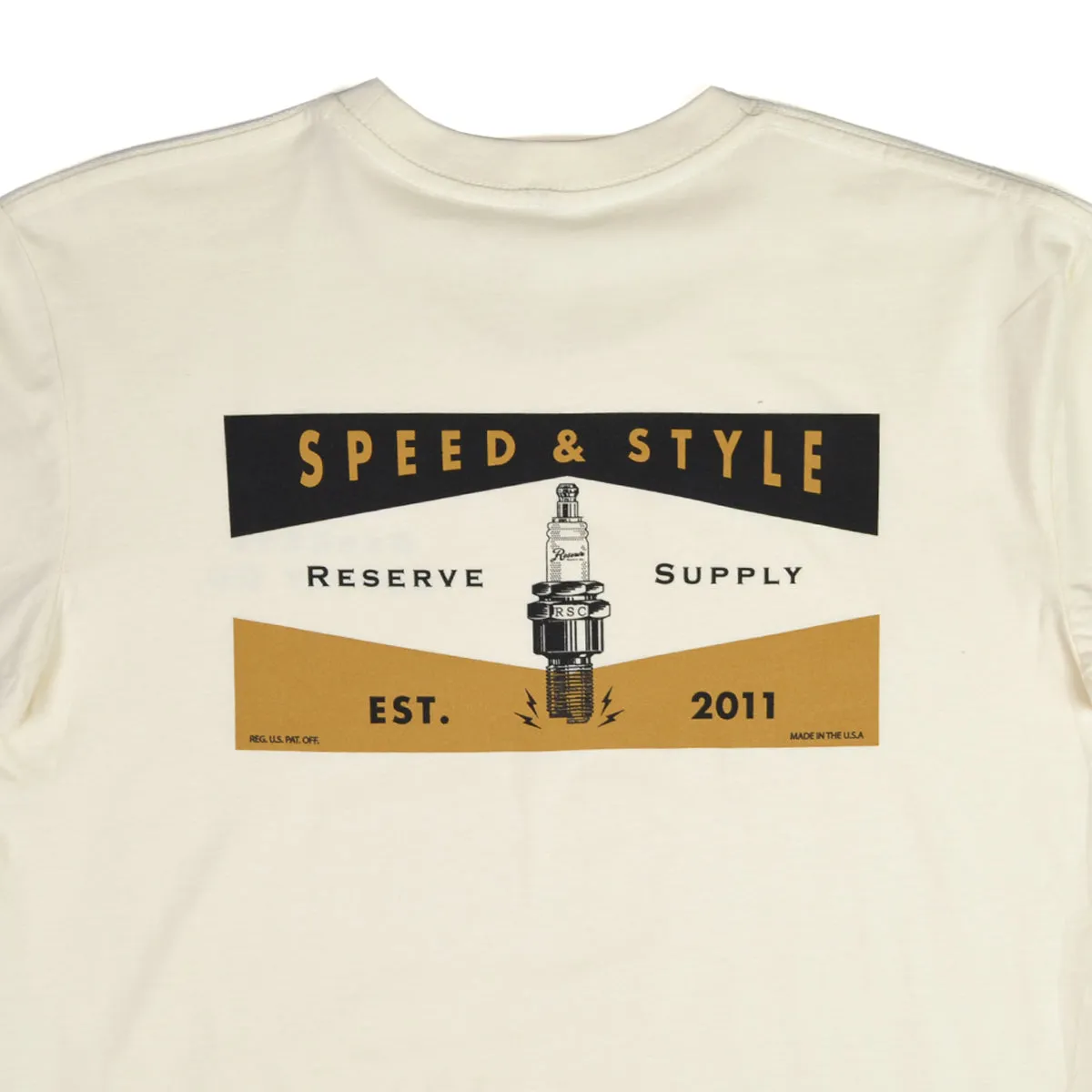 SPARK PLUG S/S - ECRU / MUSTARD