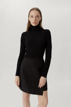 The Merino Wool Ribbed Roll neck