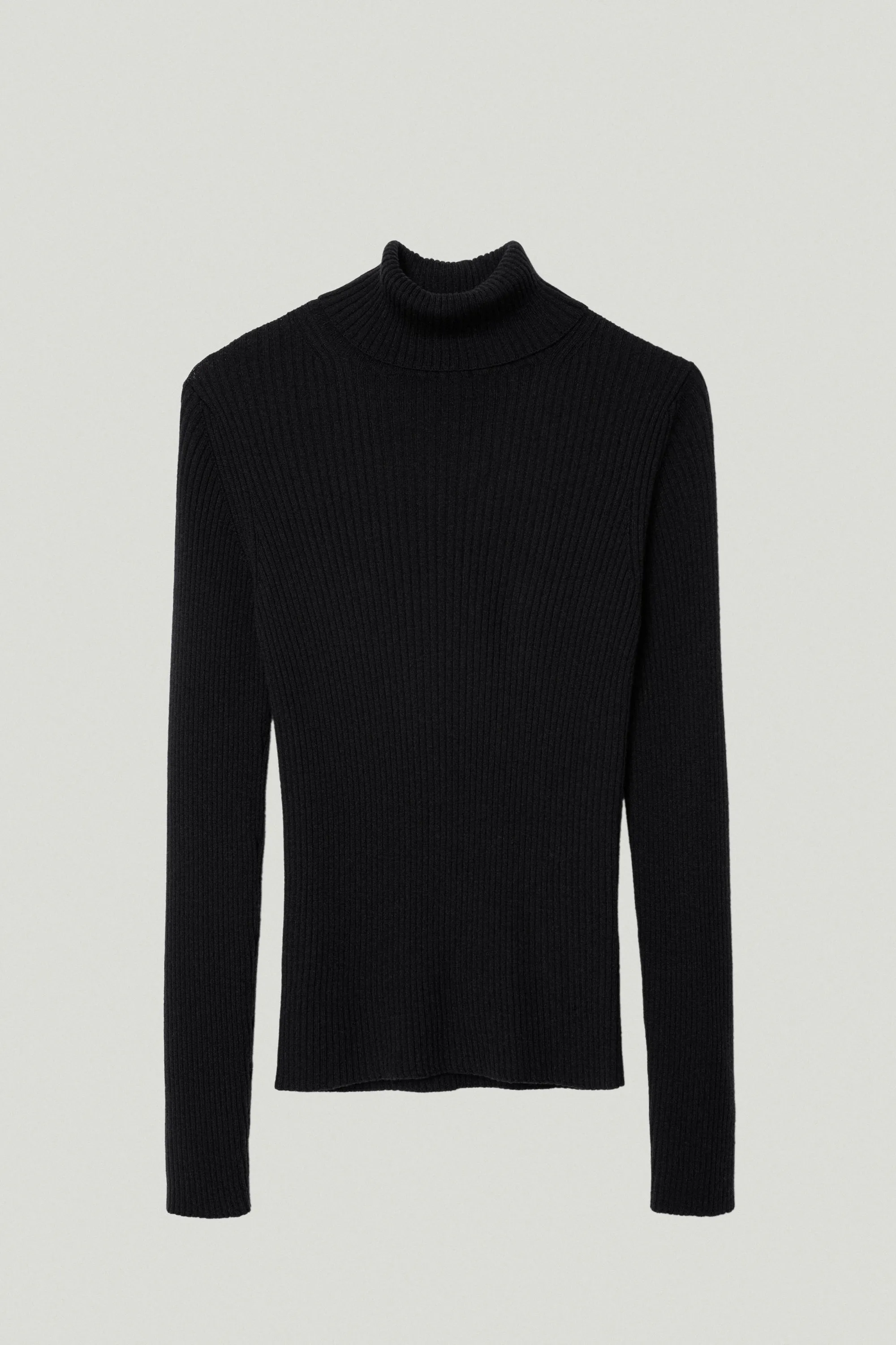 The Merino Wool Ribbed Roll neck