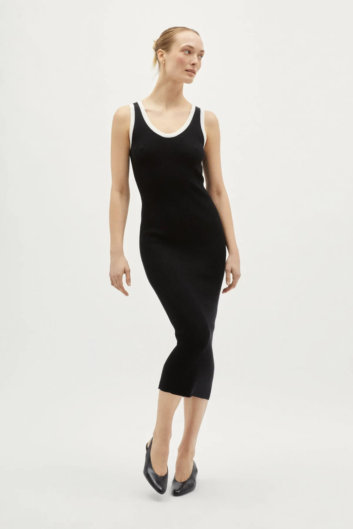 The Organic Cotton Ribbed Tank Dress